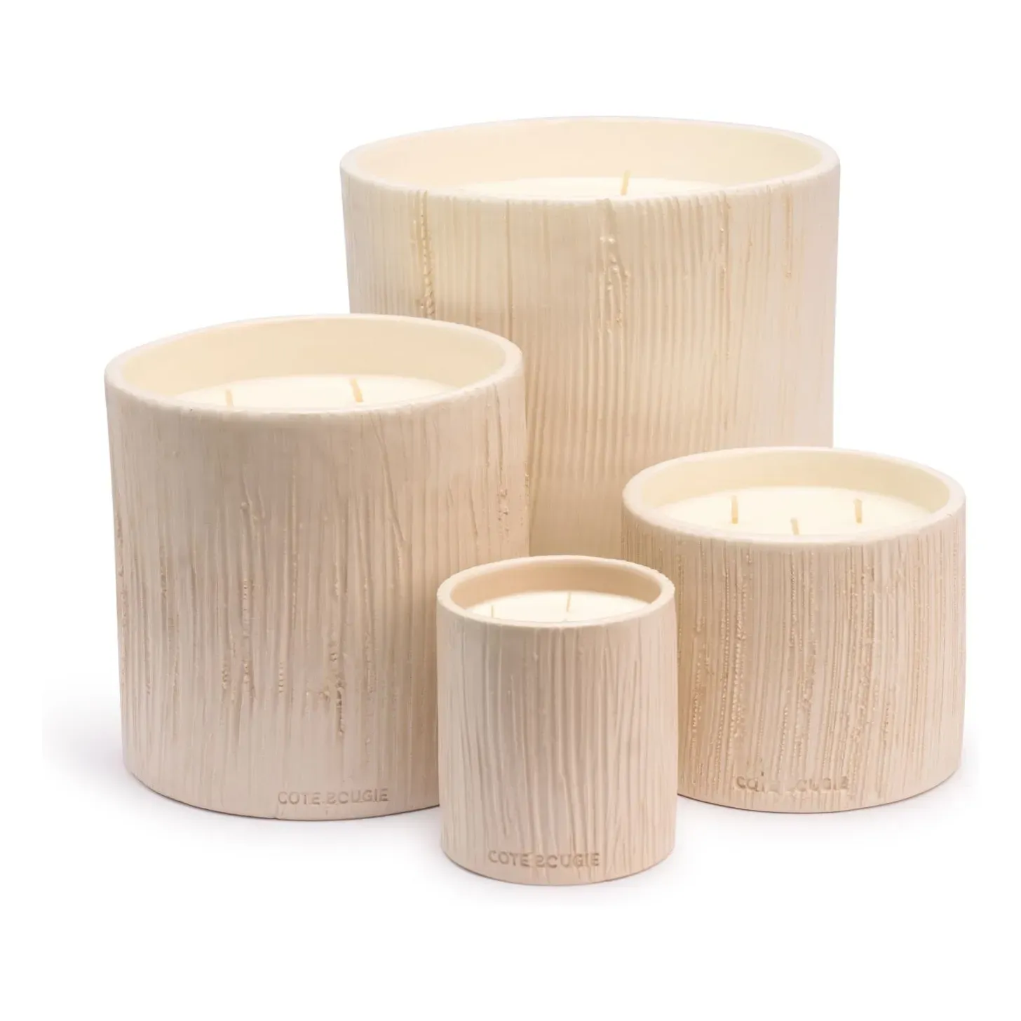 Mon Bel Oranger Striated Scented Candle - White, Ceramic alternate view