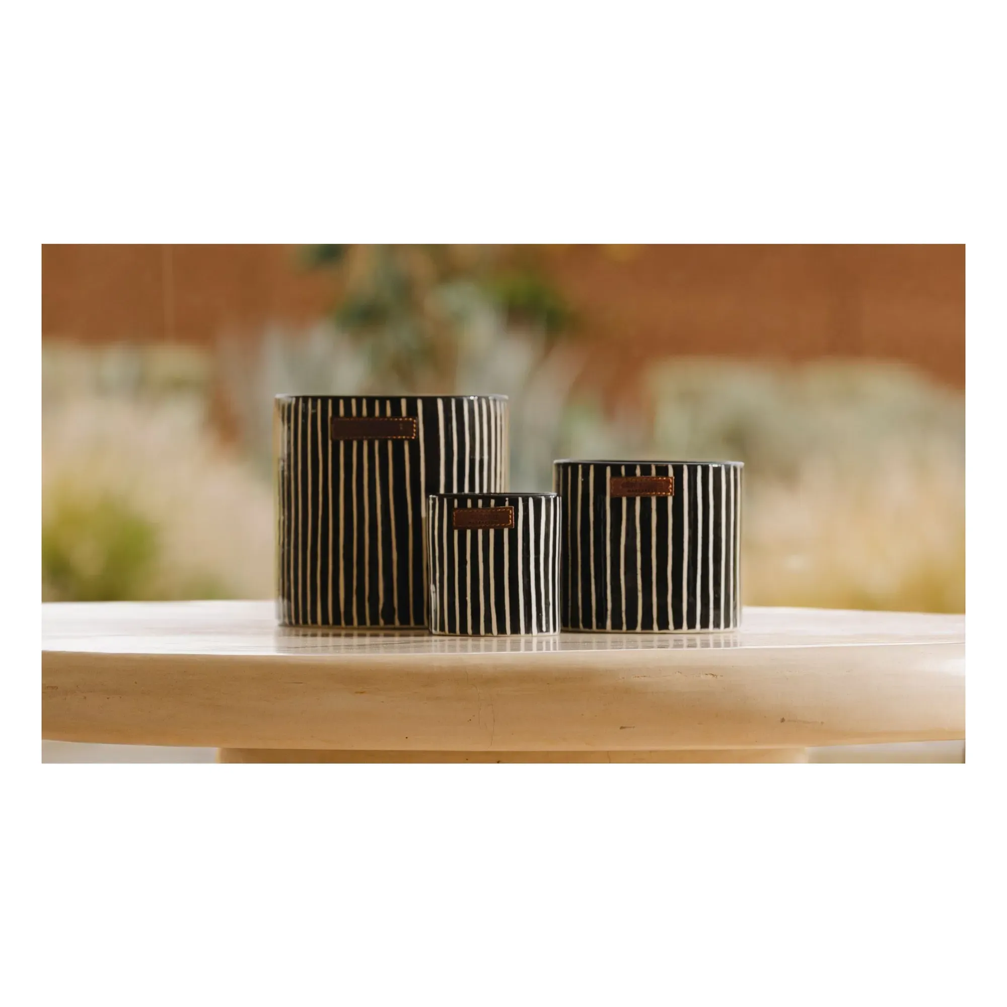 Zebra Noir Scented Candle Single-Wick - Black, Ceramic alternate view