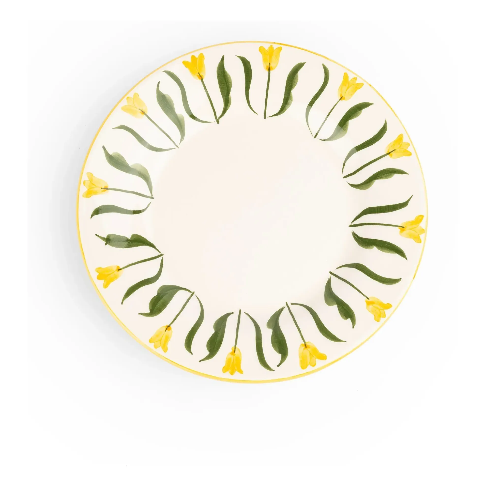 Fan Fan Round Plate - Yellow, Earthenware product