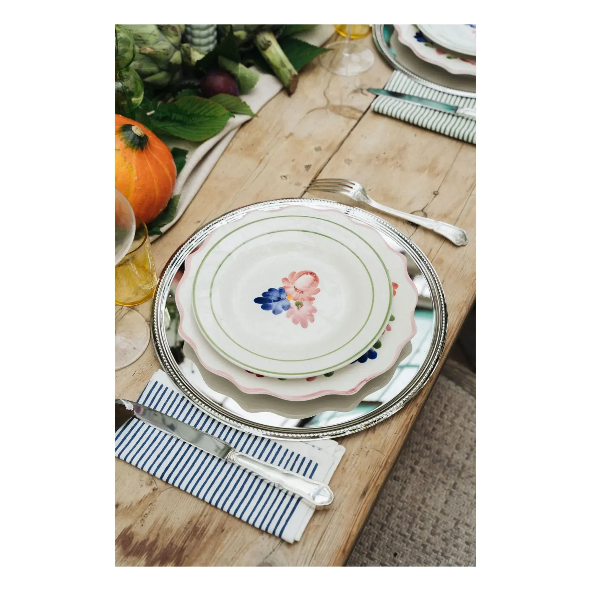 Gladys Fleurie Dinner Plate - Red, Earthenware alternate view