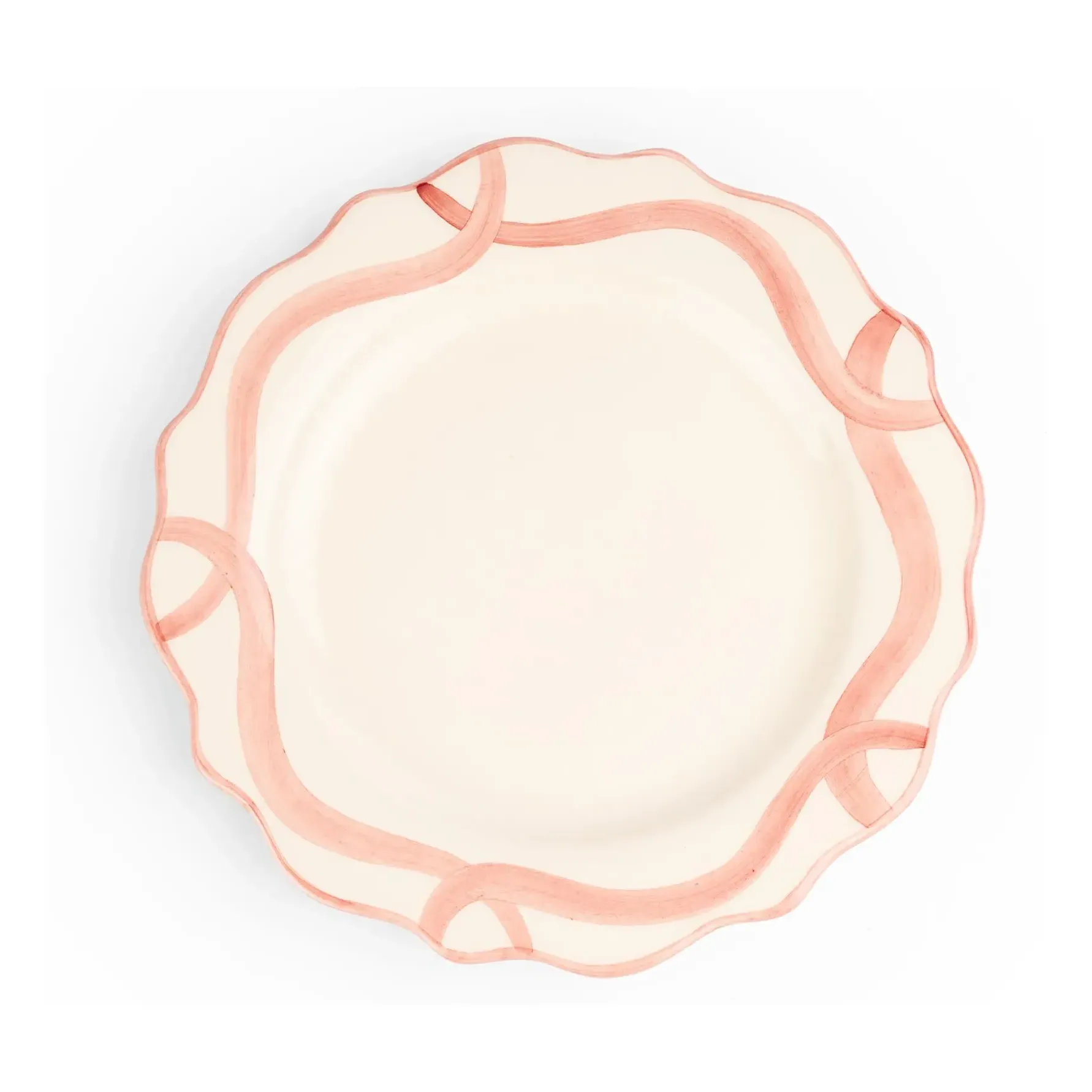 Olaf Hand-Painted Plate - Pink, Earthenware product