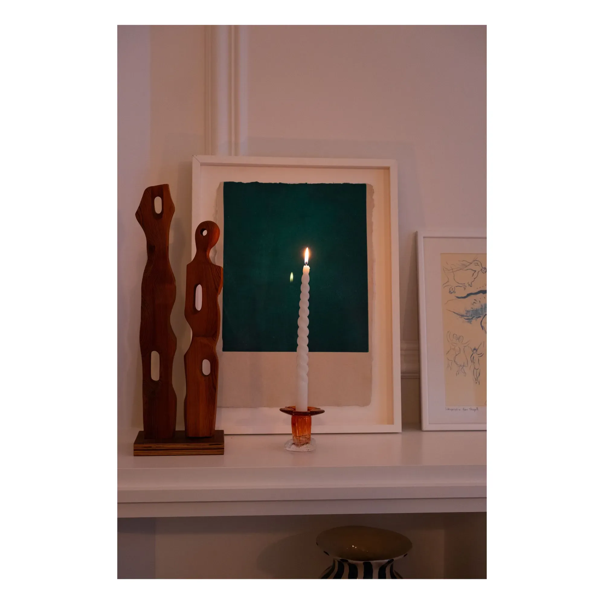 Stella Glass Candlestick - Orange product