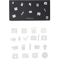 Design Letters Message Board Icons Set of 20 - White, ABS alternate view