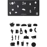 Message Board Food Icons Set of 21 - Black, ABS alternate view