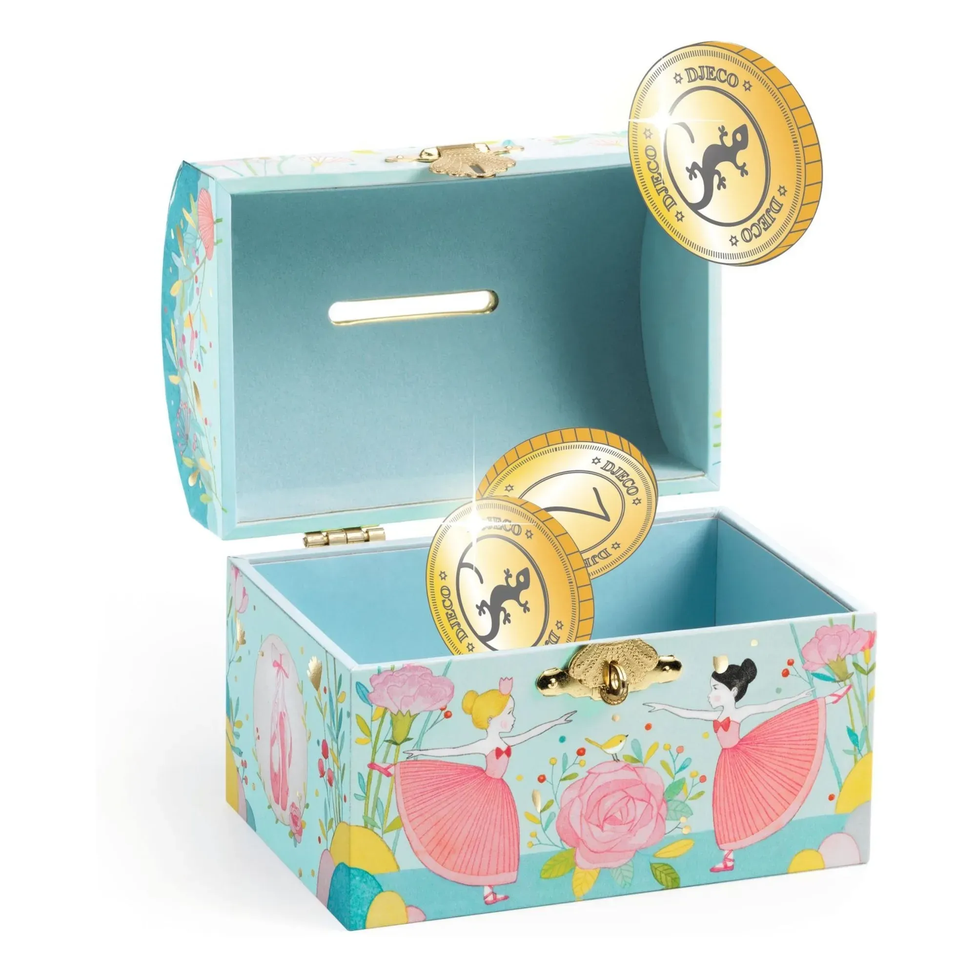 Djeco Ballerina Money Box - Multicoloured, Wood alternate view
