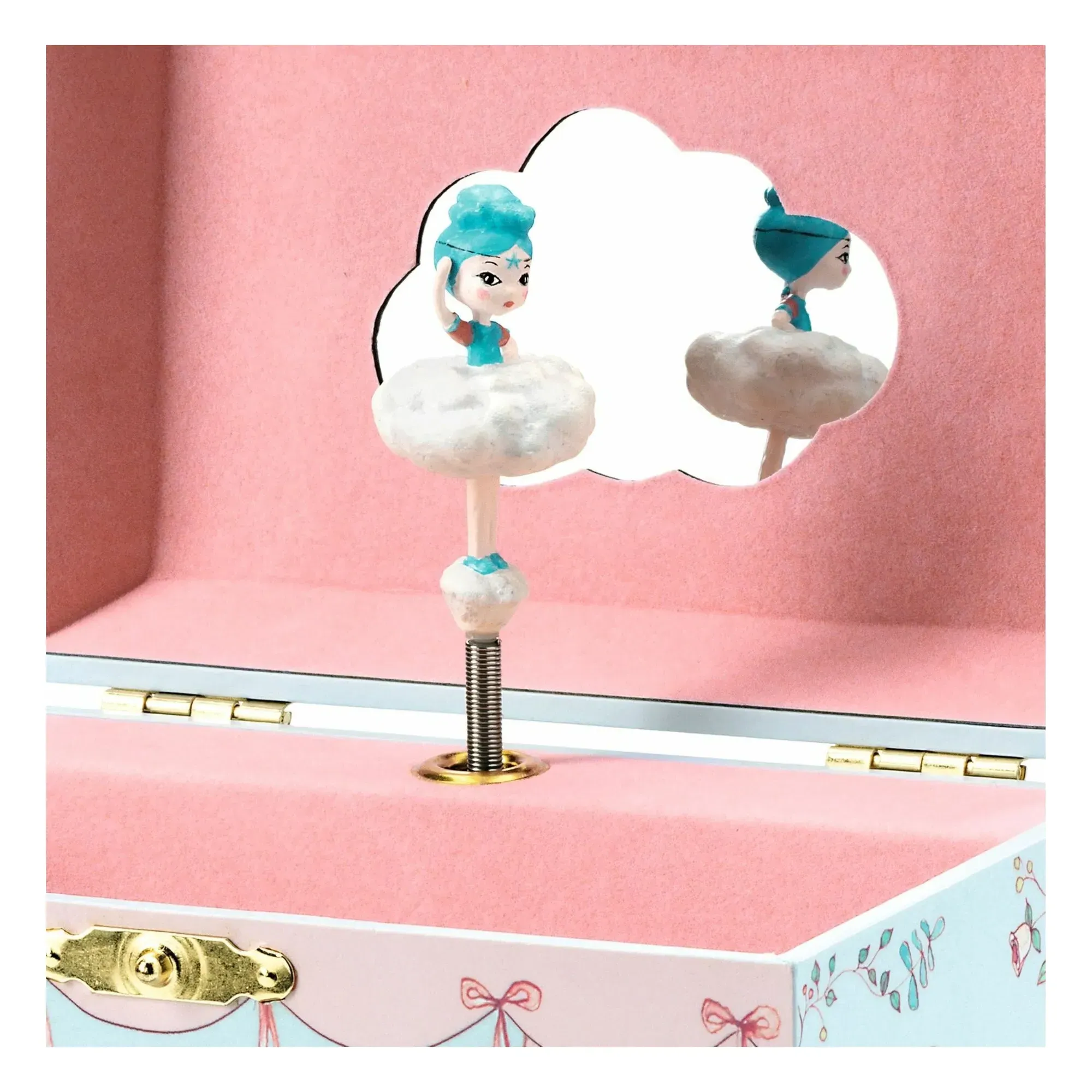Djeco Ballerina Music Jewelry Box - Light Blue alternate view