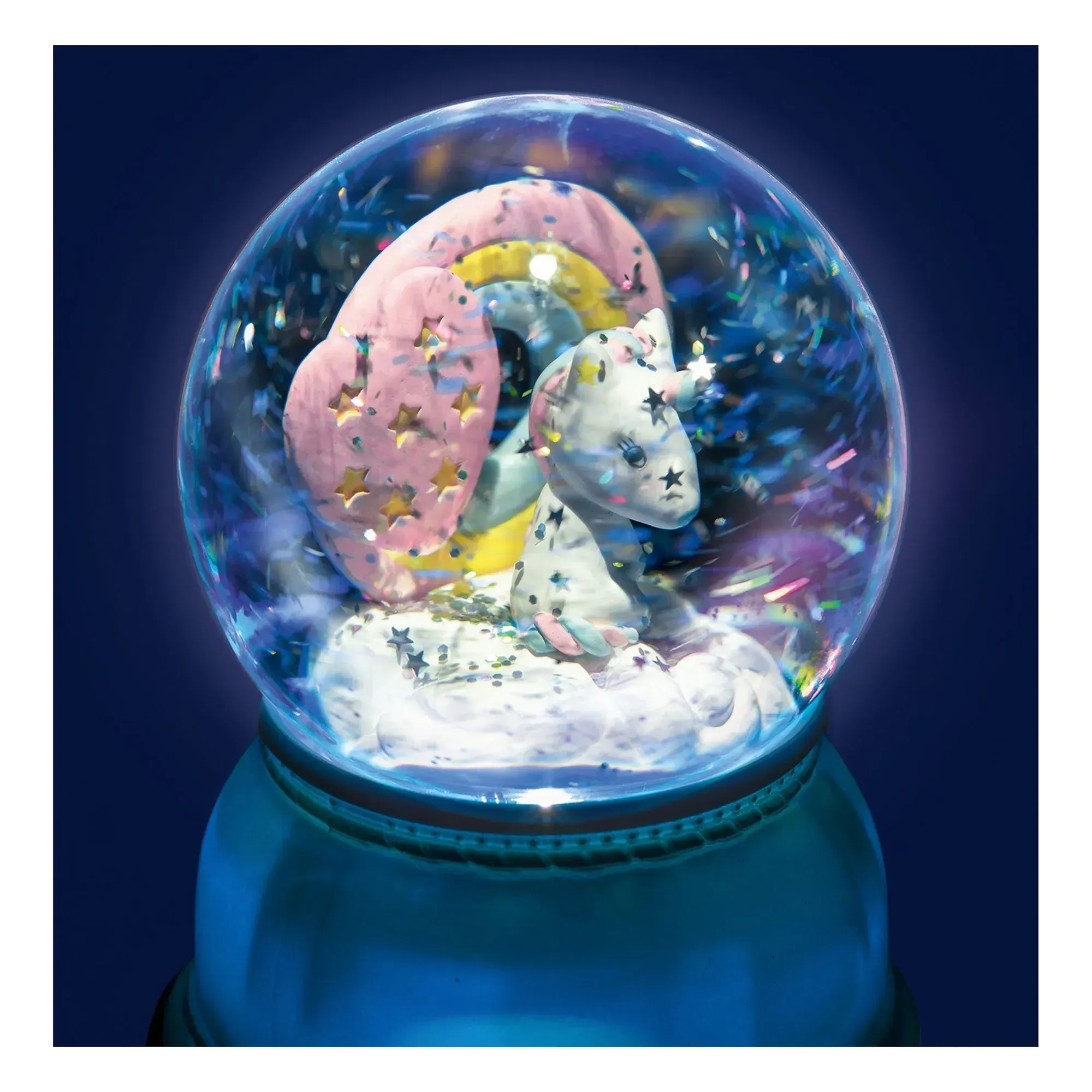 Djeco Unicorn Snow Globe Nightlight - Multicoloured, Wood alternate view