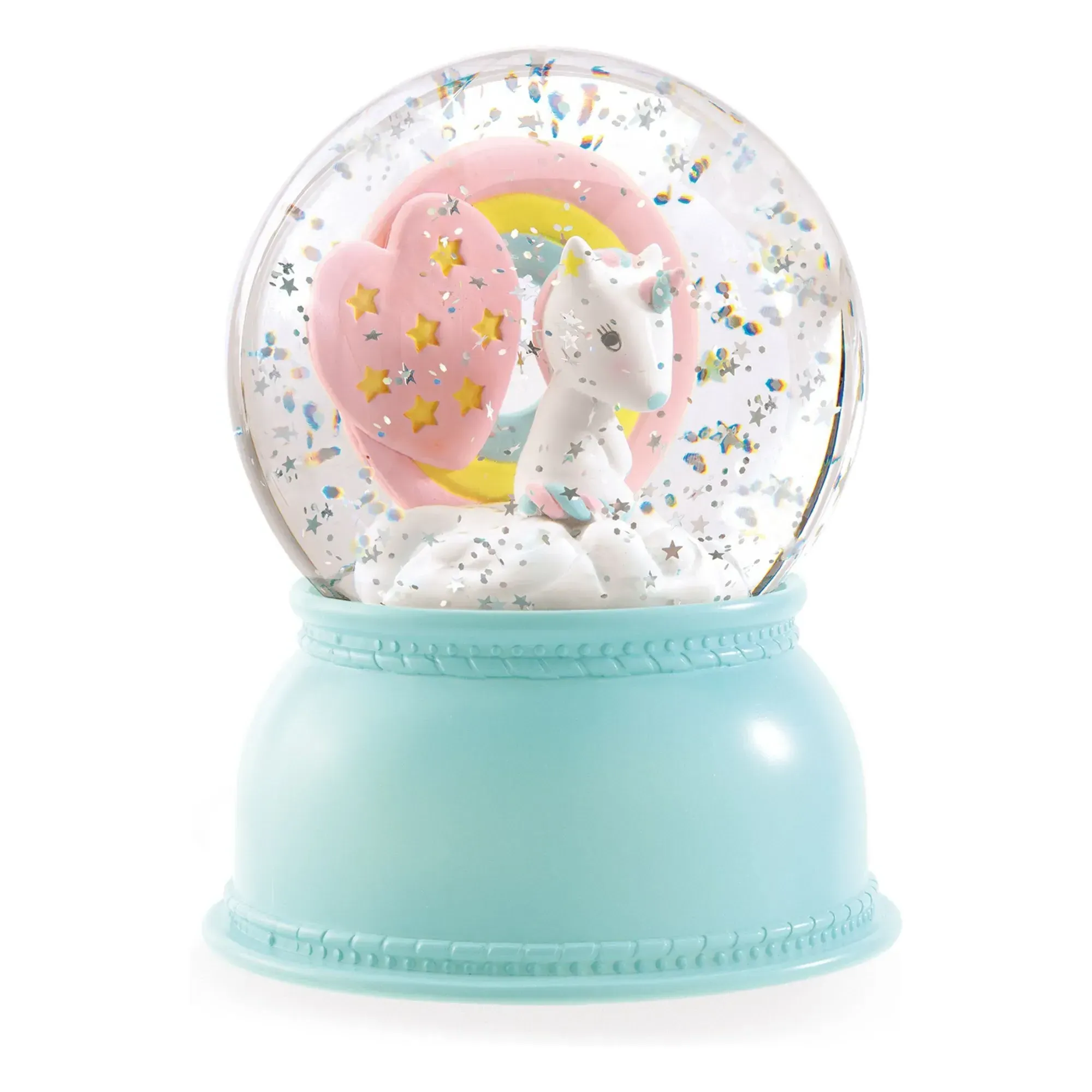 Djeco Unicorn Snow Globe Nightlight - Multicoloured, Wood product