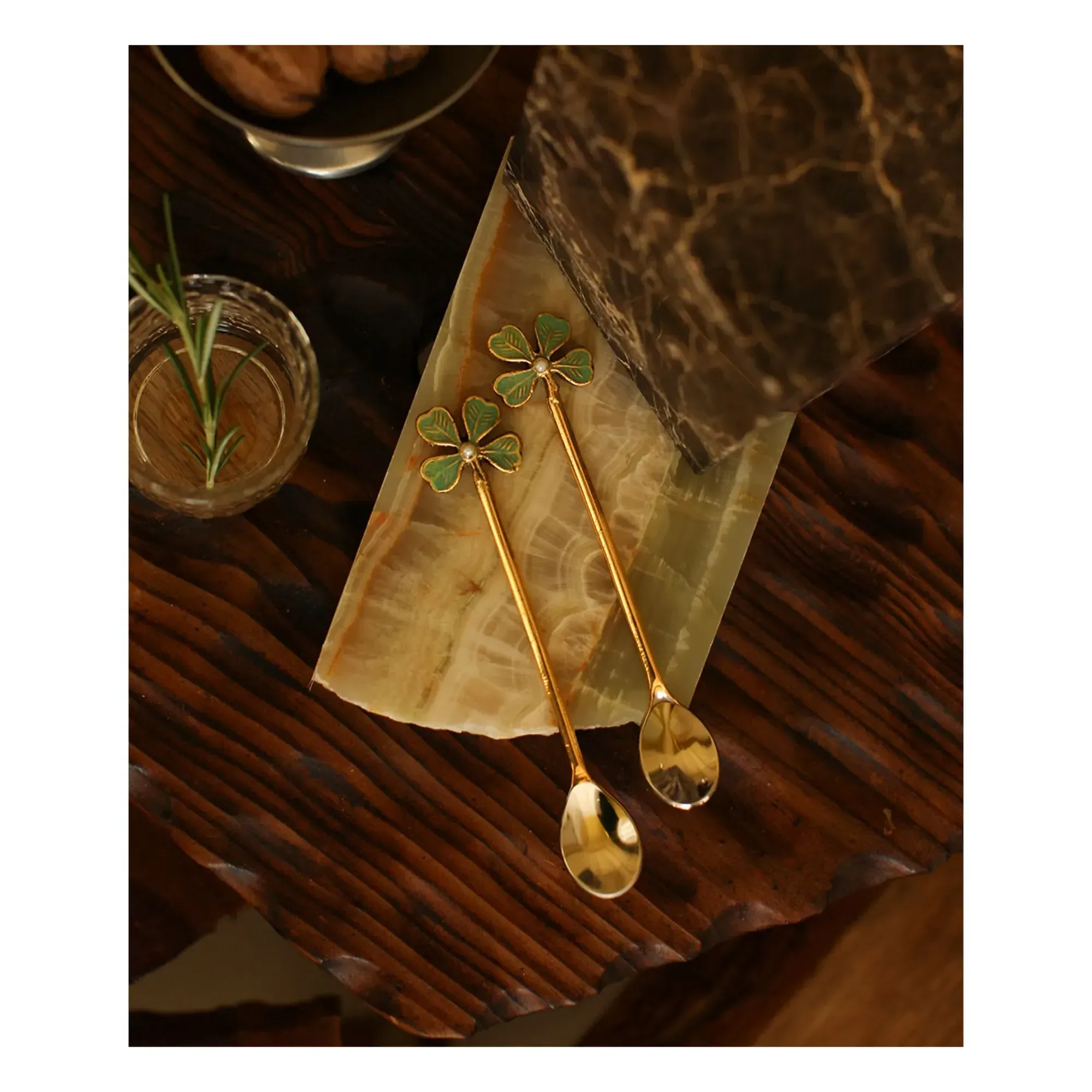 Aanyoung Coffee Spoons Set of 2 - Gold, Recycled Brass alternate view