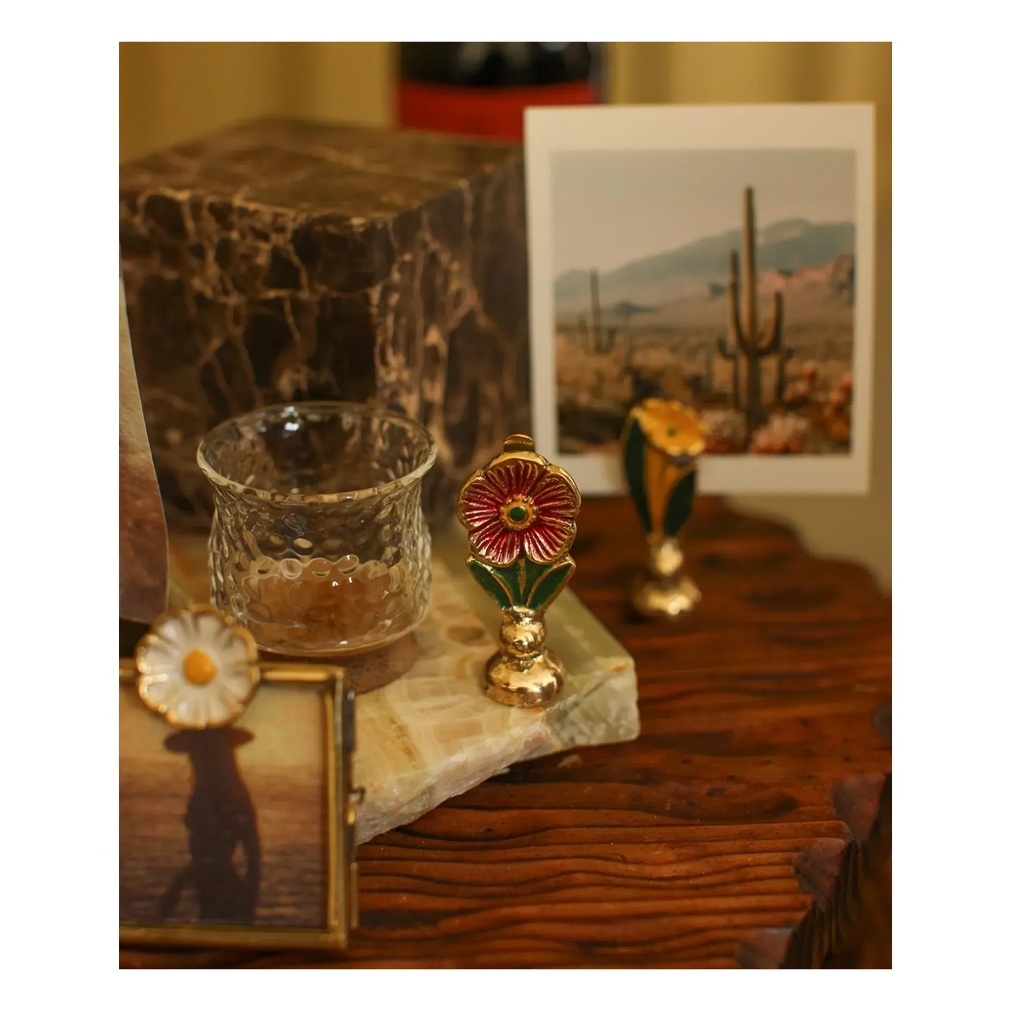 Aanyoung Posy Card Holders Set of 3 - Gold, Recycled Brass alternate view