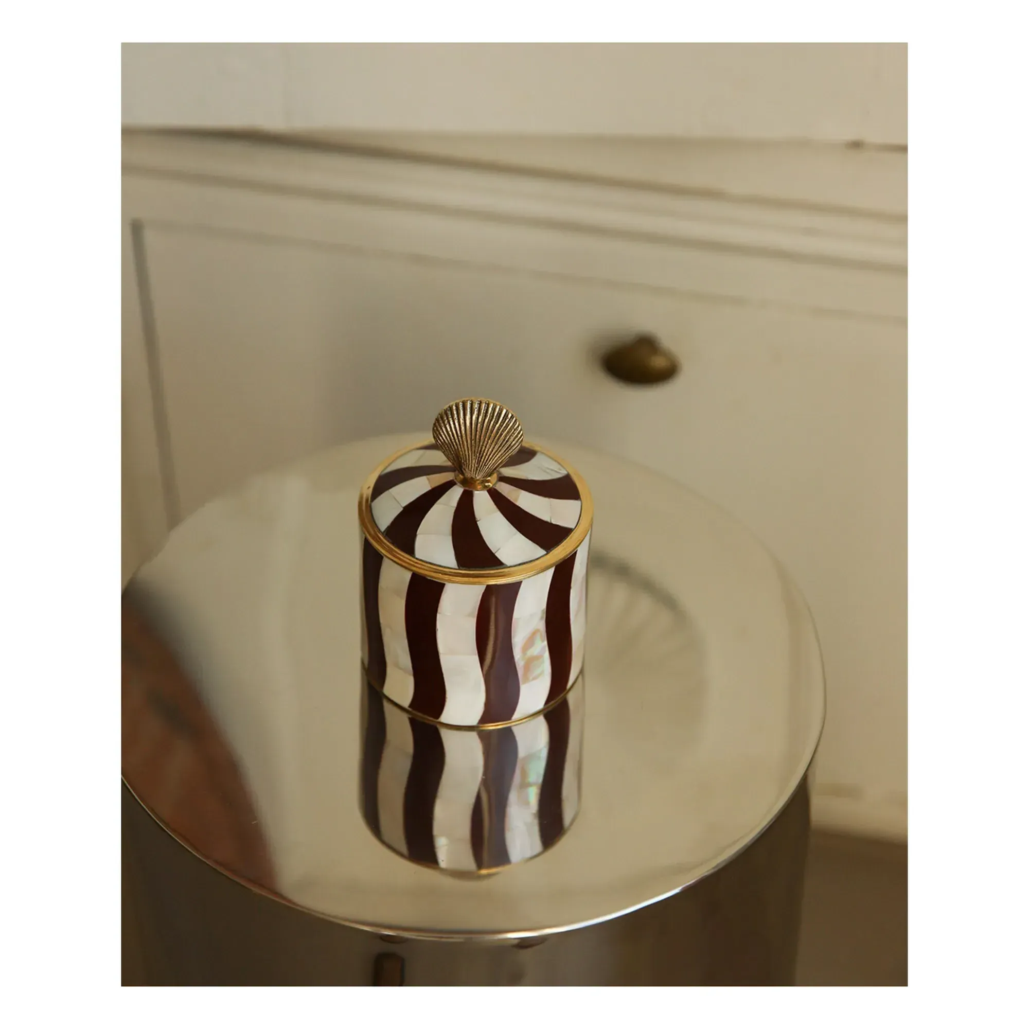 Abby Circus Decorative Box - Burgundy, Brass alternate view
