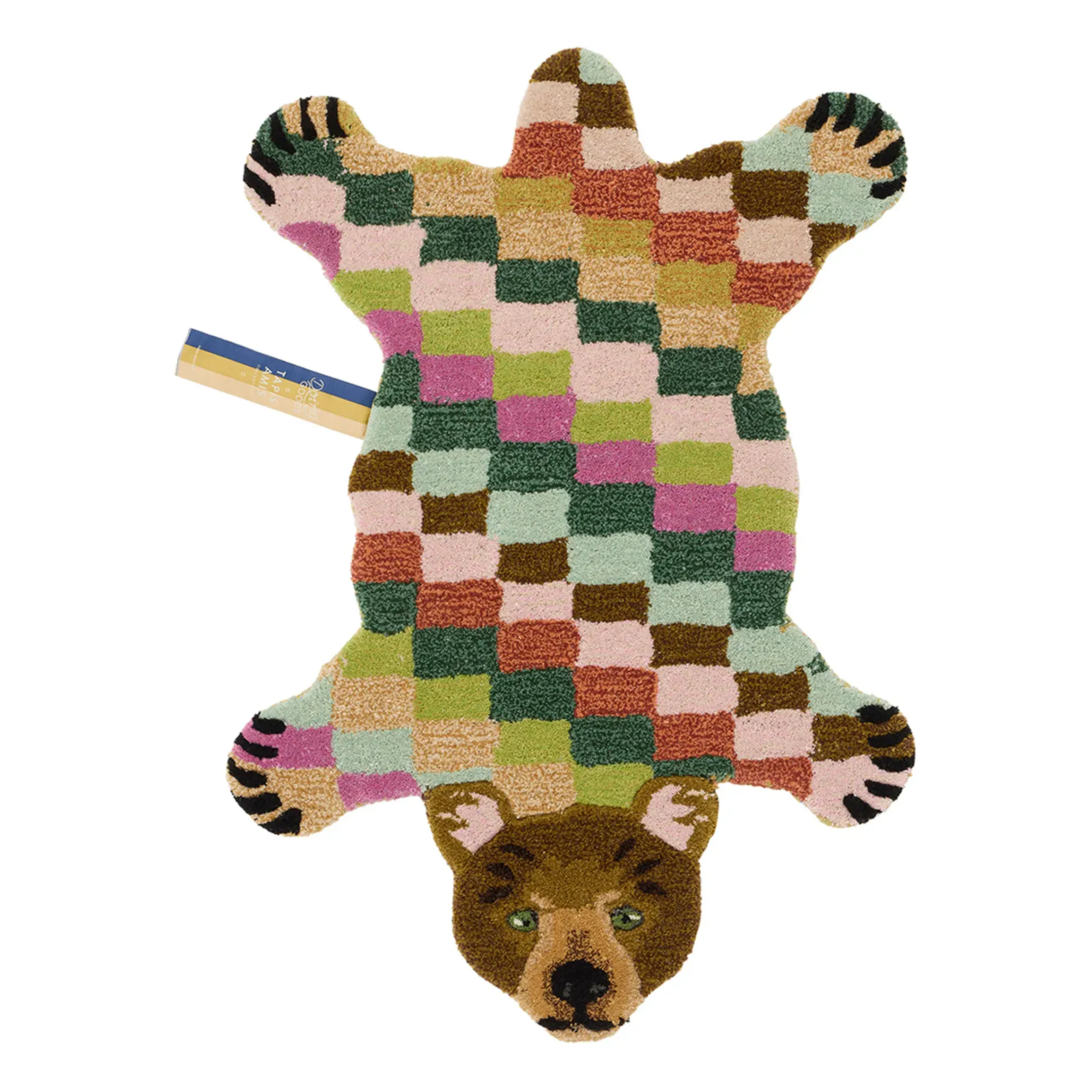 Archie Bear Shaped Rug - Multicoloured, Wool product