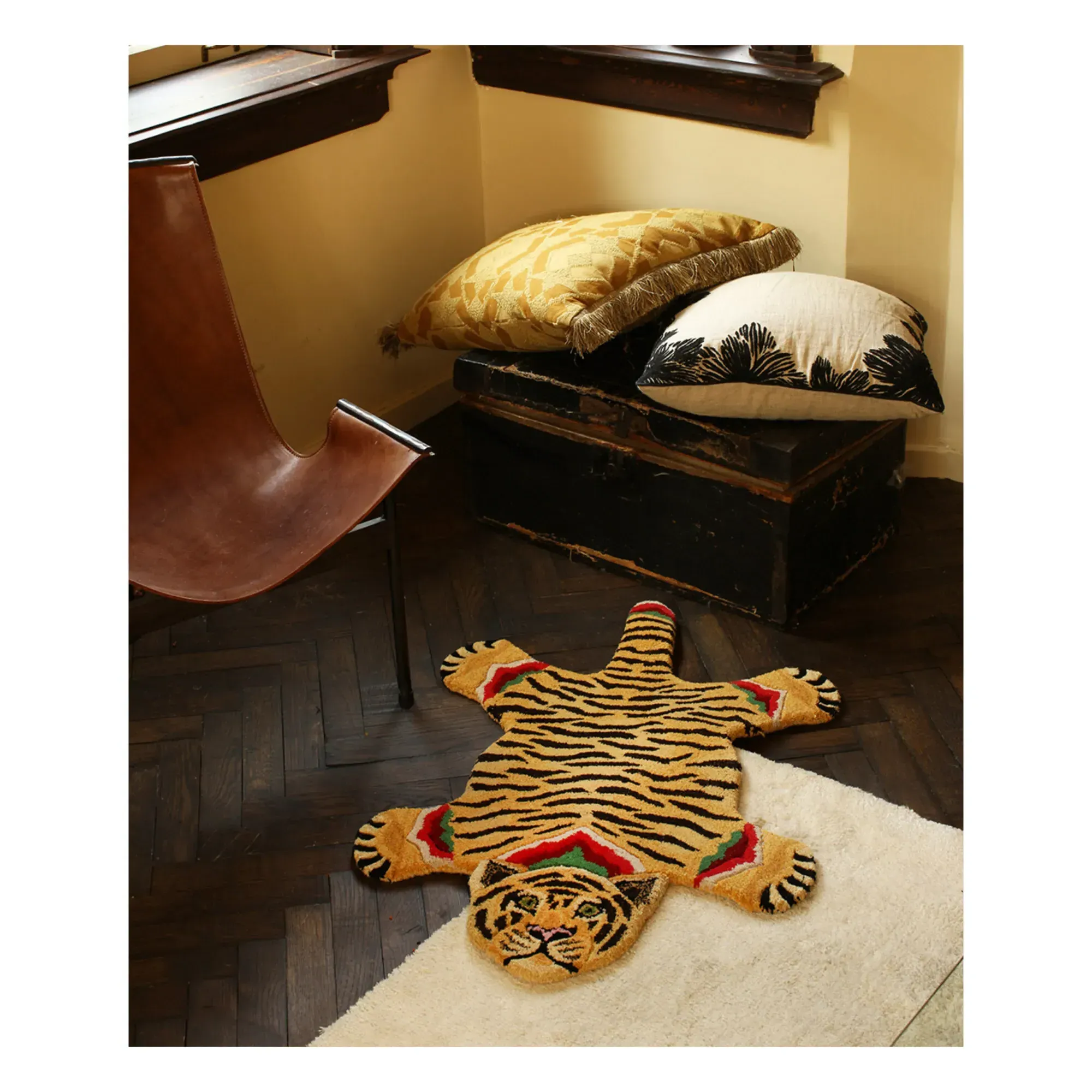 Babul Bombay Tiger Rug - Brown, Wool alternate view