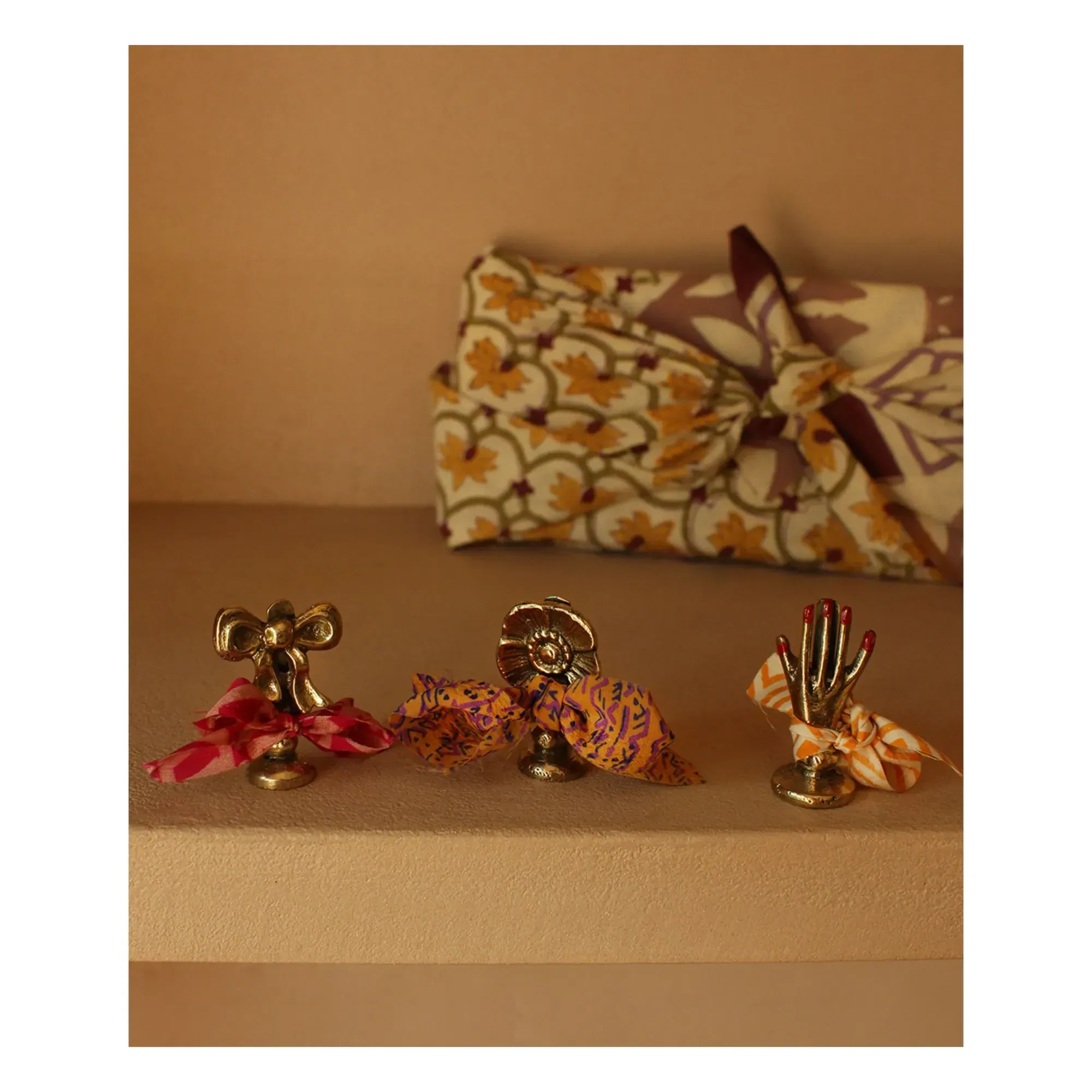 Bowie Bow Card Holder - Gold, Recycled Brass alternate view