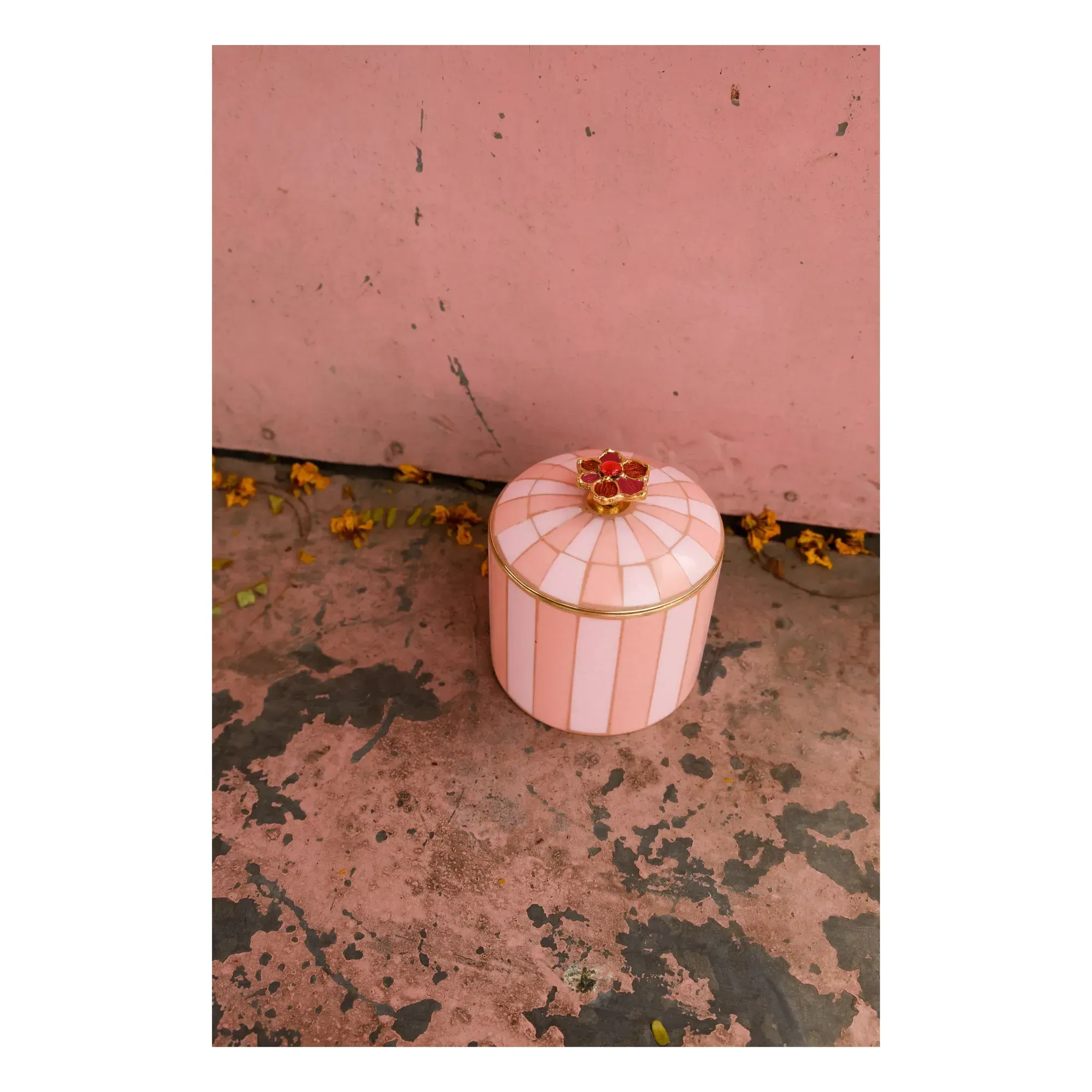 Cameron Circus Decorative Box - Pink, Brass & Resin alternate view