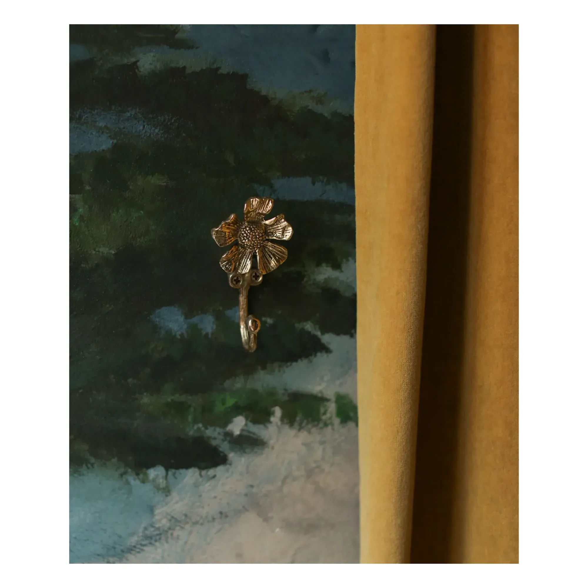 Cherry Blossom Coat Hook - Gold, Brass alternate view
