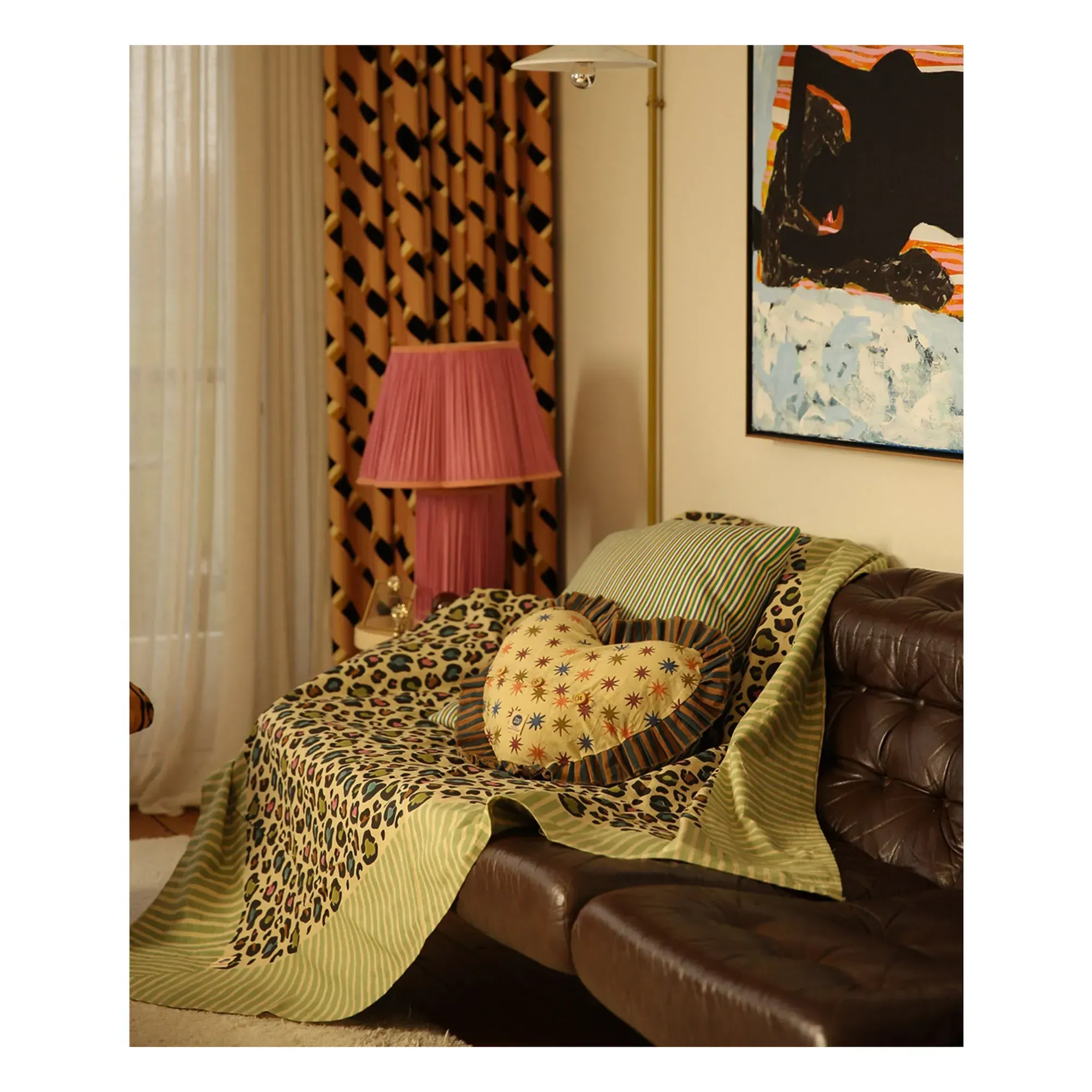 Disco Leopard Tablecloth - Multicoloured, Cotton alternate view