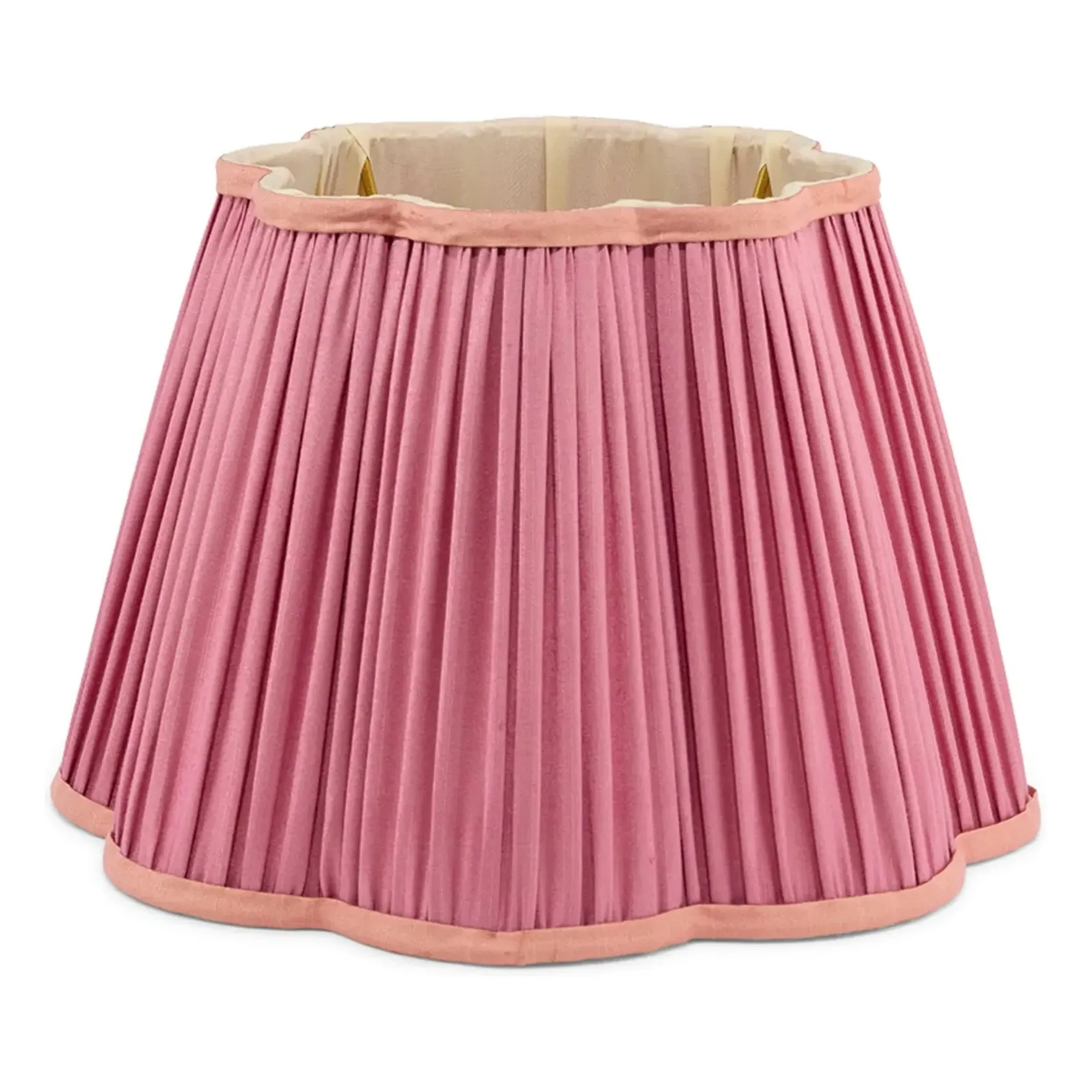 Diya Scalloped Lampshade - Fuchsia, Silk product