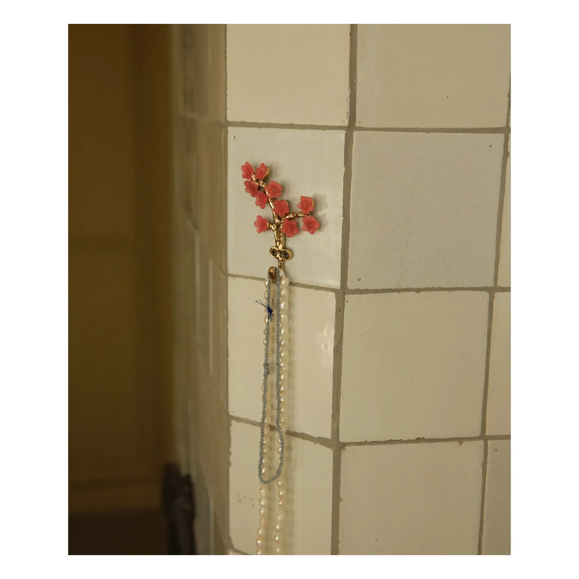 Elodie Coat Hook - Pink, Brass alternate view