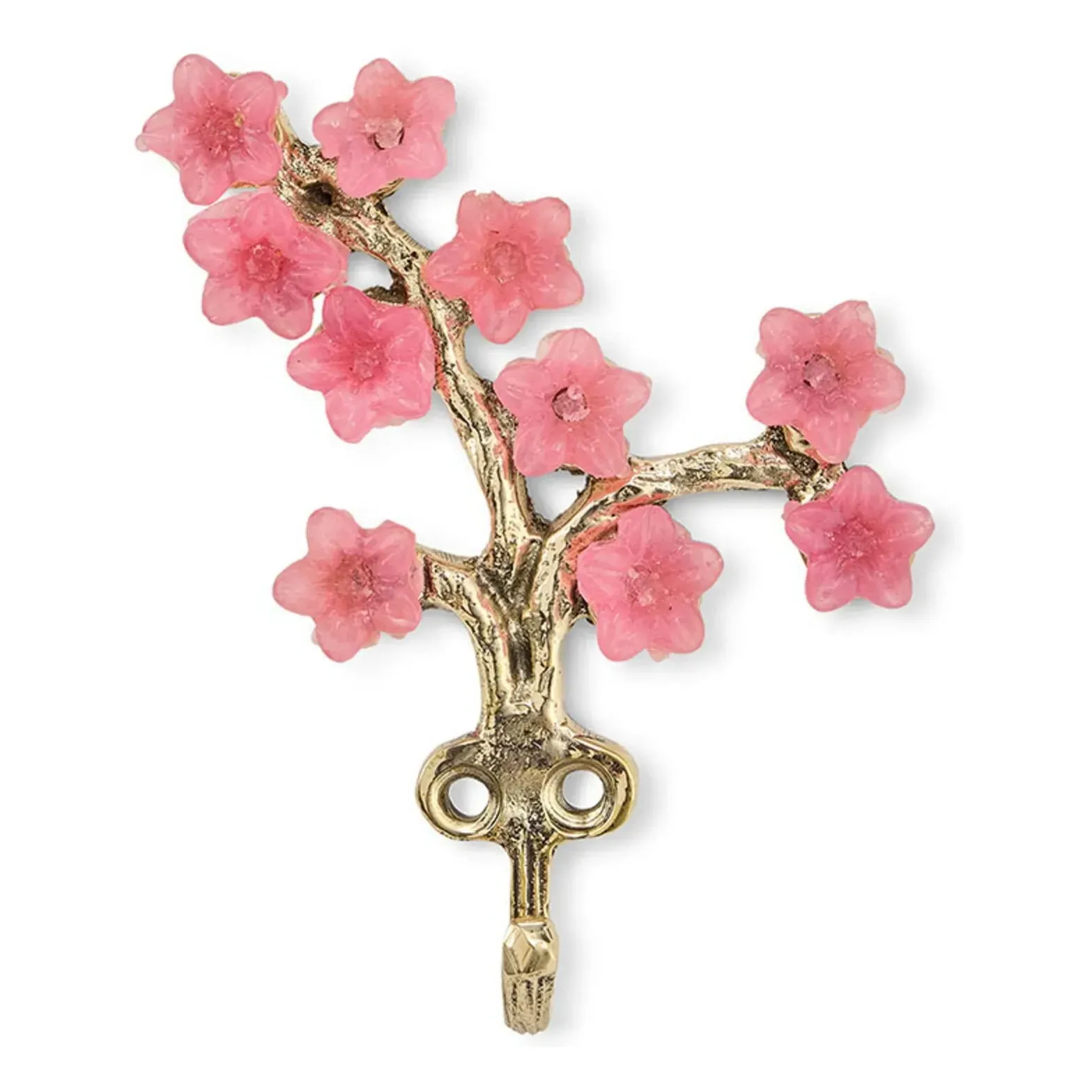 Elodie Coat Hook - Pink, Brass product