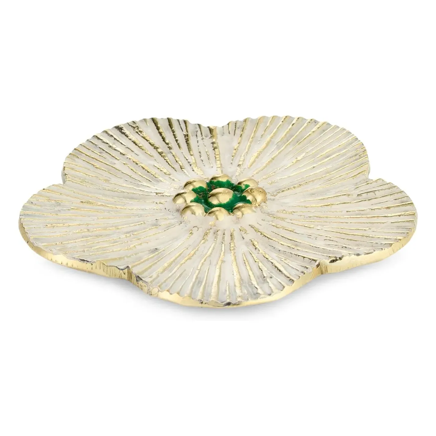 Faye Flower Dish - Yellow, Brass product