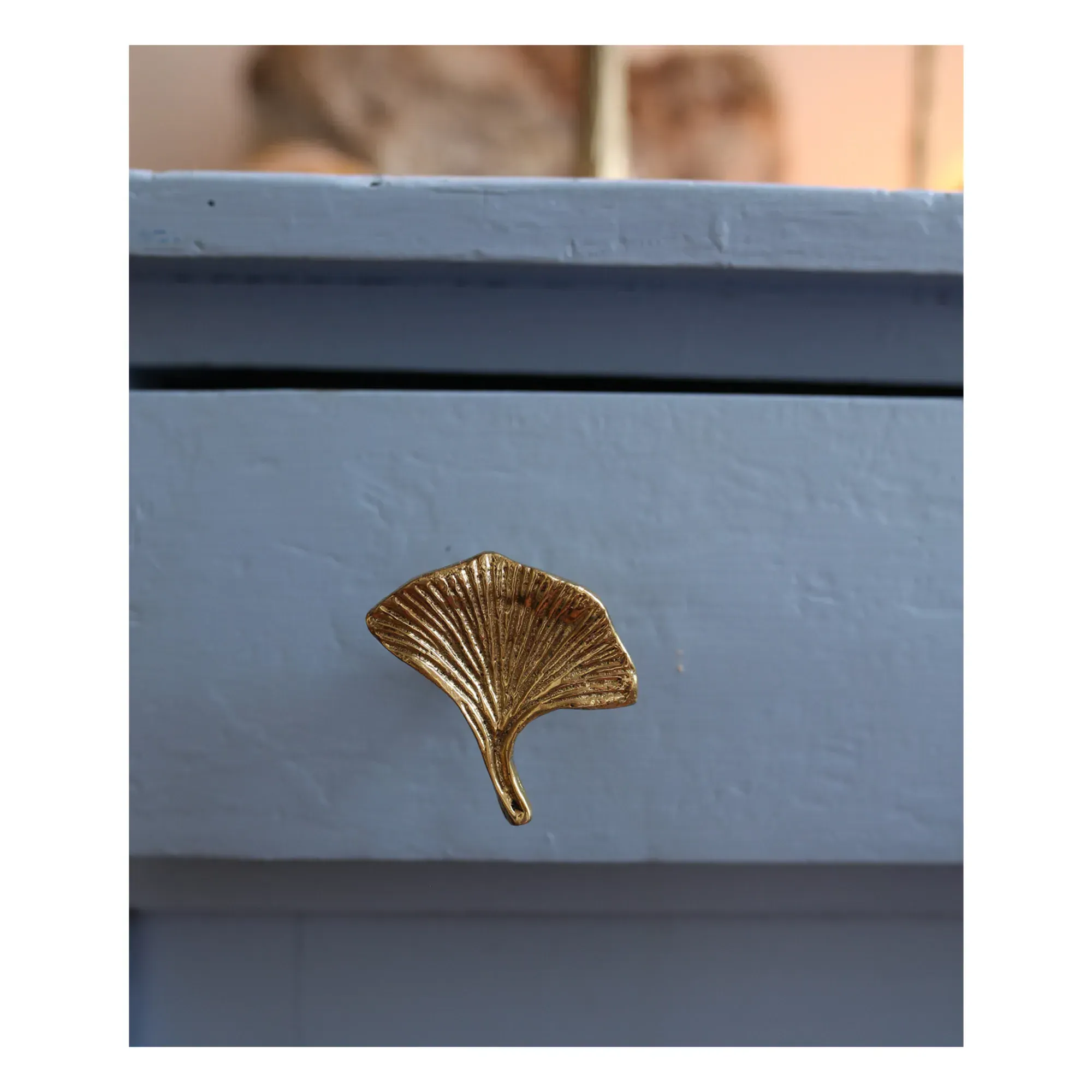 Ginko Door Handle - Golden Brown, Recycled Brass alternate view