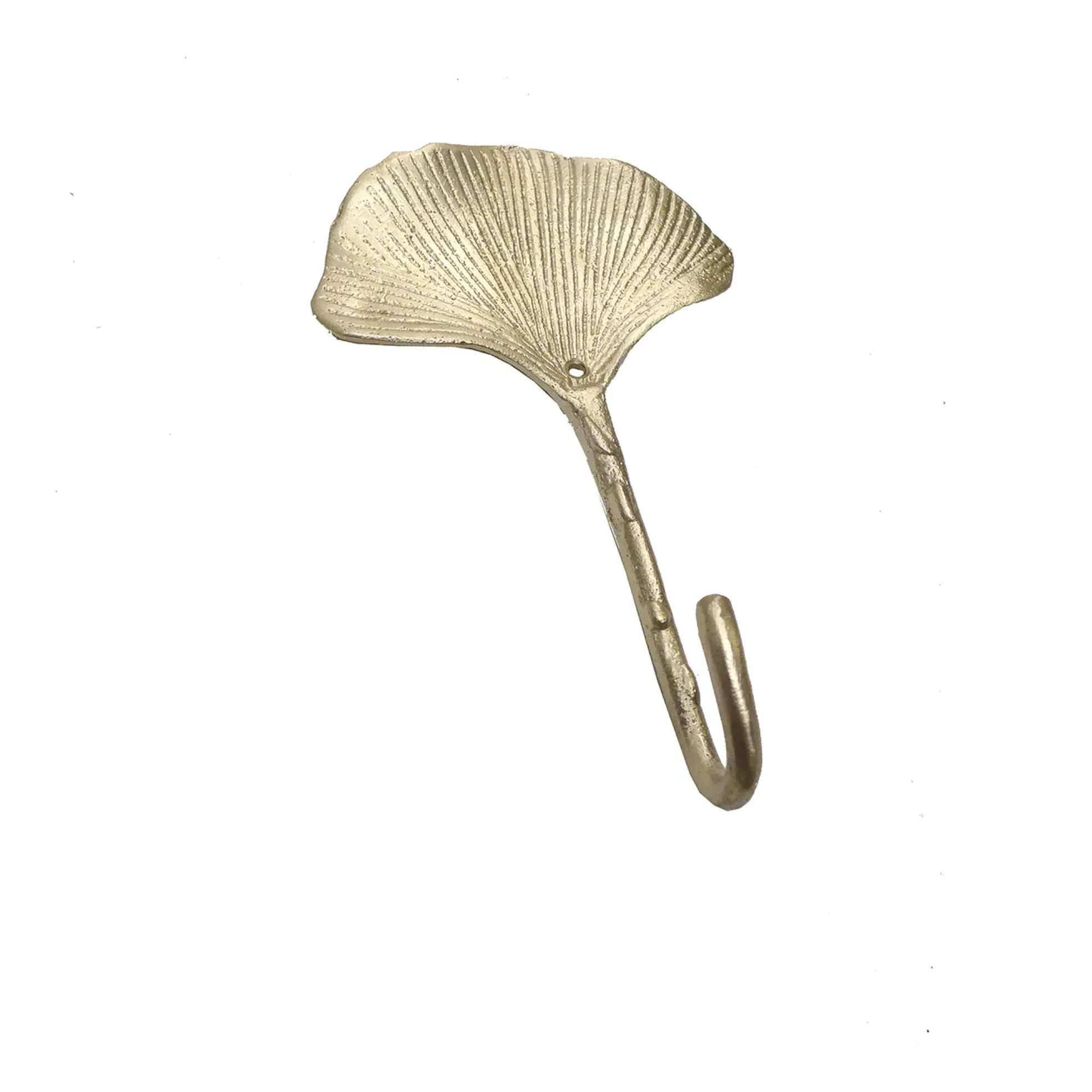 Ginko Wall Coat Hook - Golden Brown, Recycled Brass product