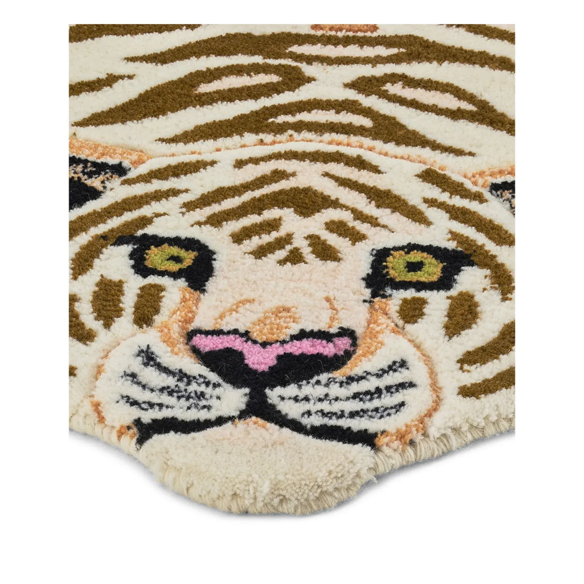 Jill Floral White Tiger Rug - Off White, Wool alternate view