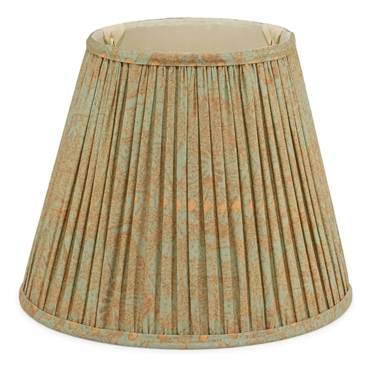 Kiara Printed Pleated Lampshade - Pale Green, Cotton product