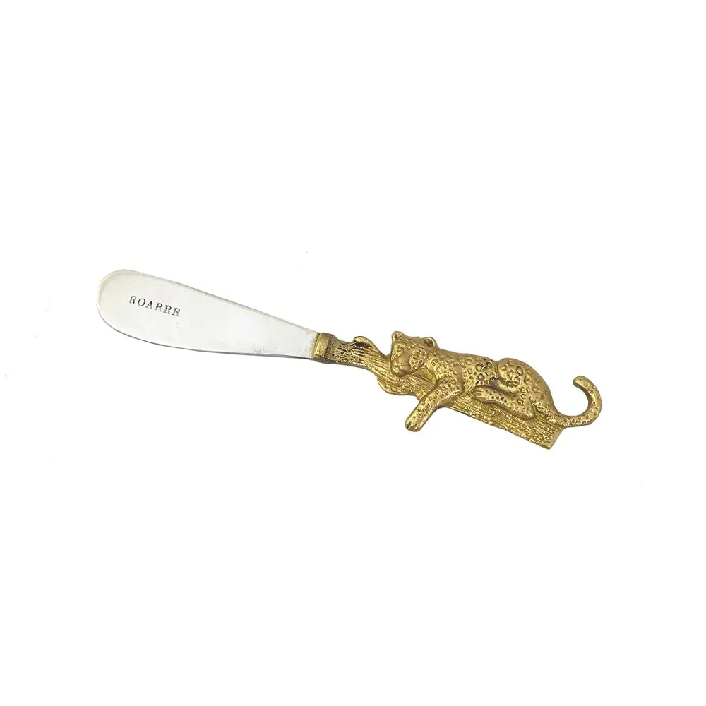 Leopard Butter Knife - Gold, Recycled Brass product