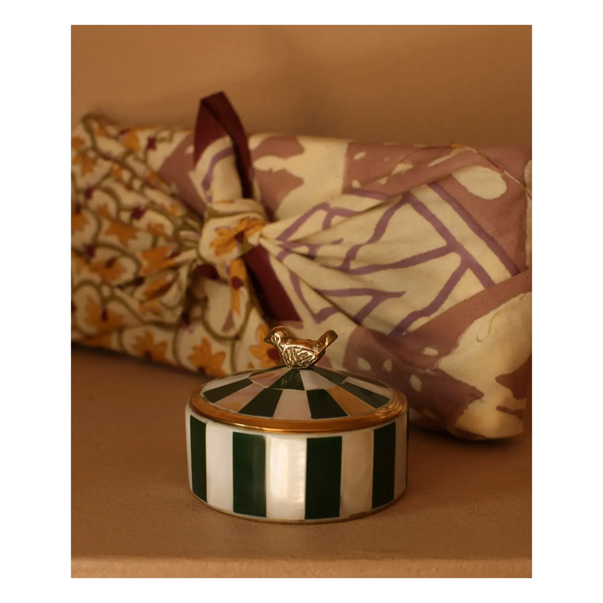 Lola Circus Jewelry Box - Green, Recycled Brass alternate view