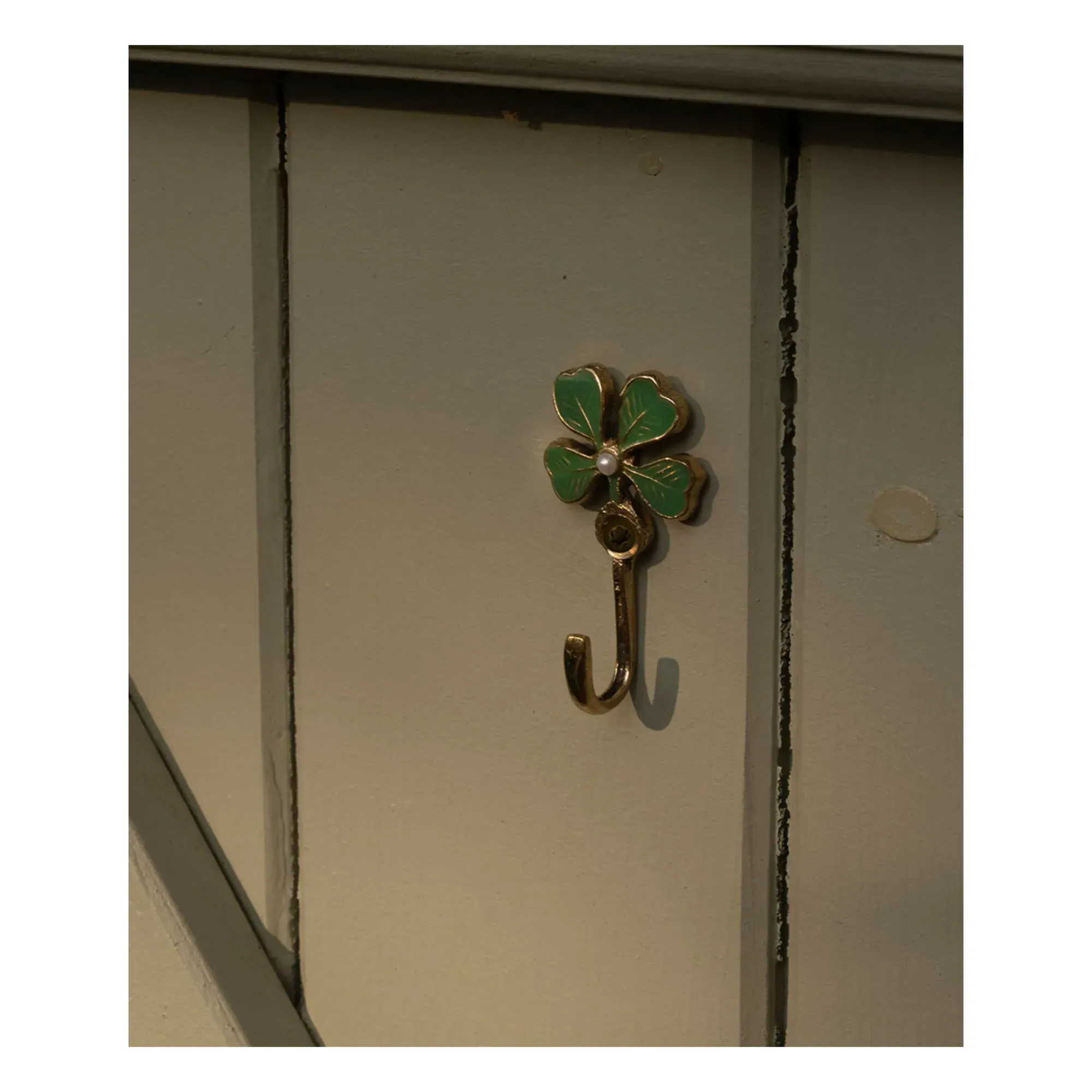 Lucky Clover Coat Hook - Gold, Recycled Brass alternate view