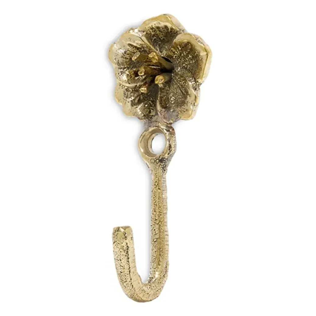 Maisie Flower Coat Hook - Brass, Recycled Brass product