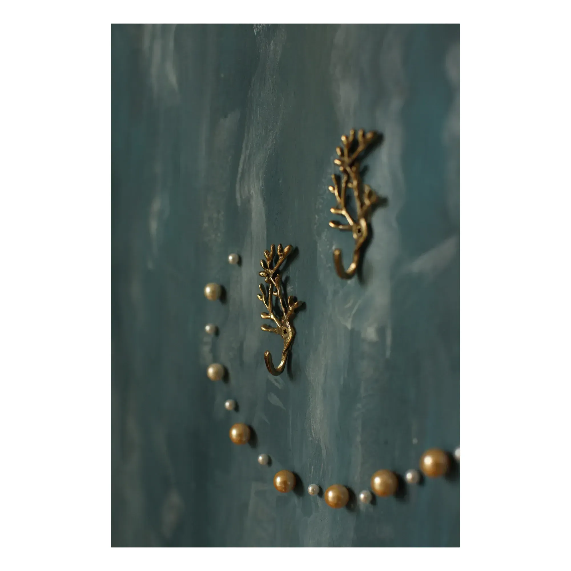Marie Cora Coat Hooks Set of 2 - Golden Brown, Recycled Brass alternate view
