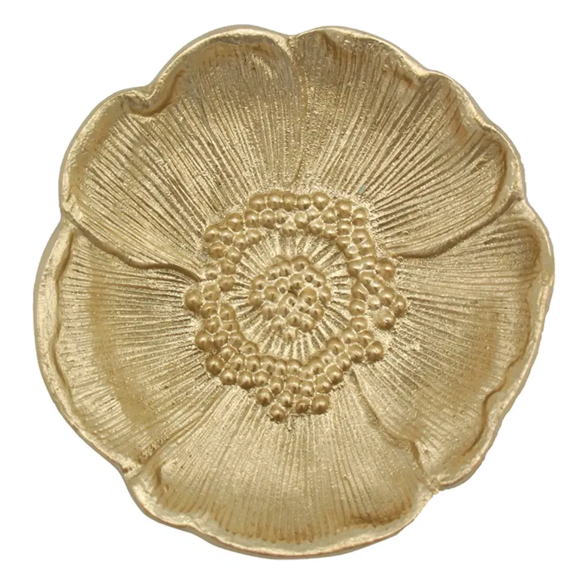Mia Flower-Shaped Dish - Golden Brown, Recycled Brass product
