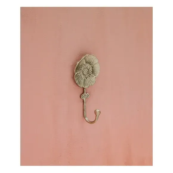 Mia Poppy Coat Hook - Gold, Brass alternate view