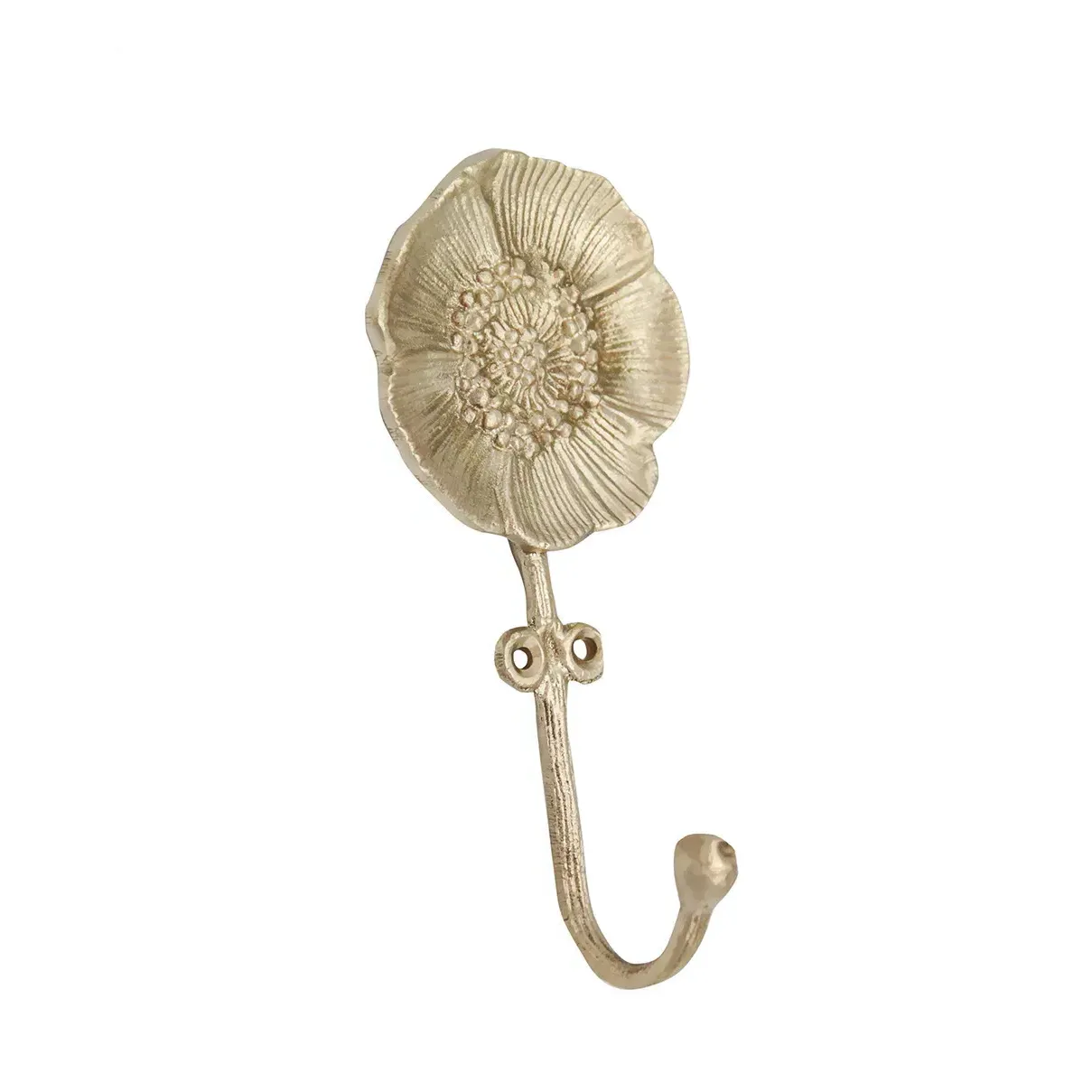 Mia Poppy Coat Hook - Gold, Brass product