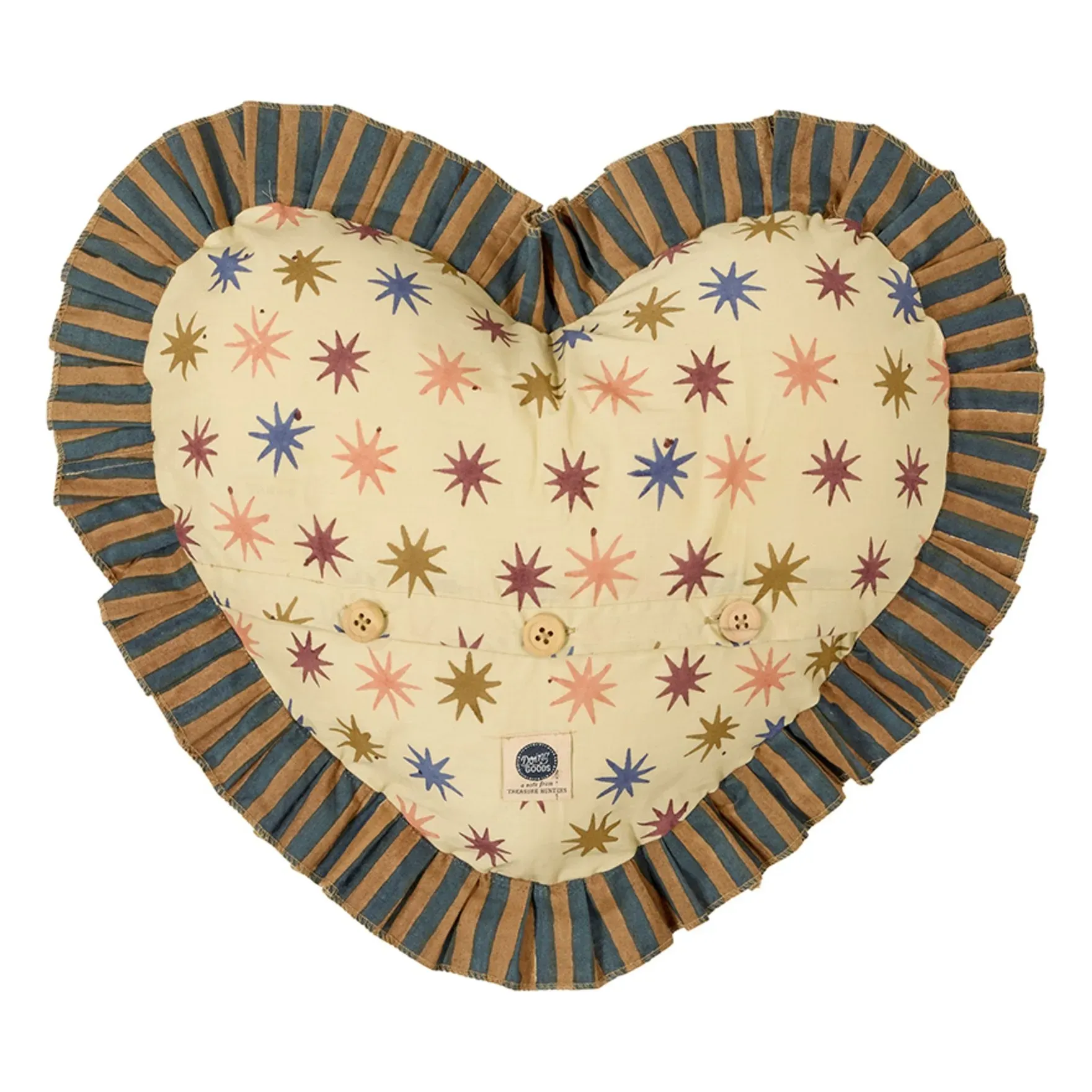 Noa Star Heart-Shaped Cushion - Multicoloured, Cotton product