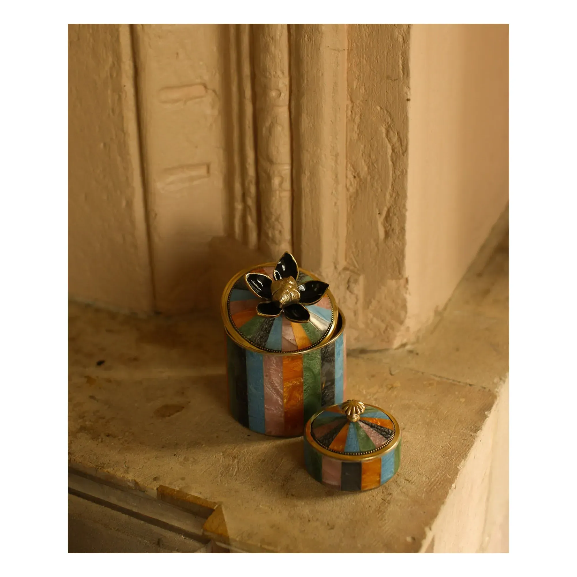Piper Circus Decorative Box - Multicoloured, Brass alternate view