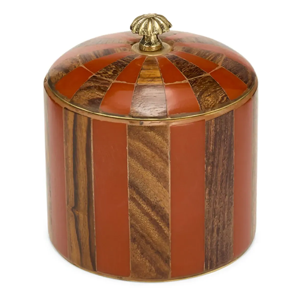 Piper Circus Striped Box - Red, Recycled Brass product