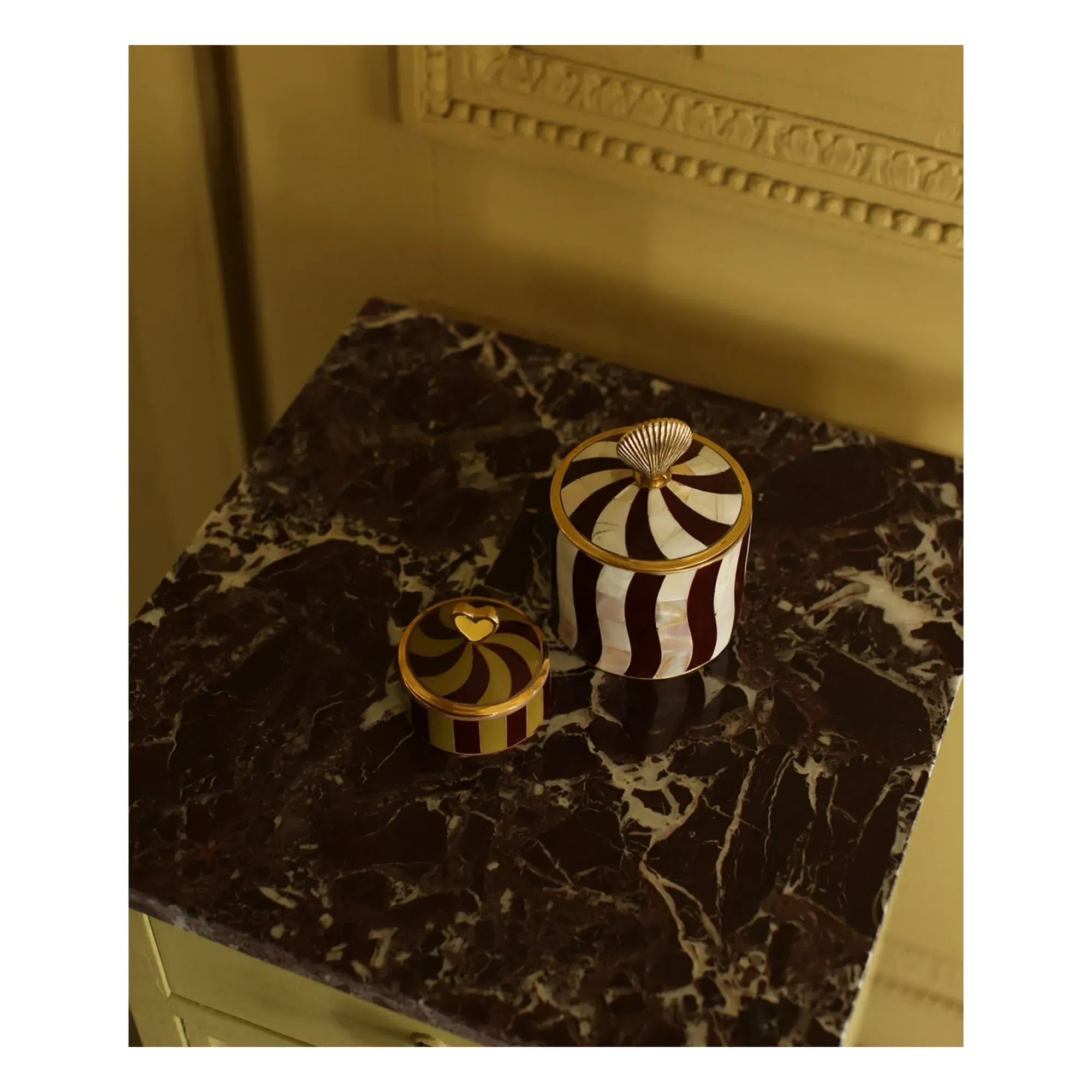 Pyar Circus Decorative Box - Yellow, Brass alternate view