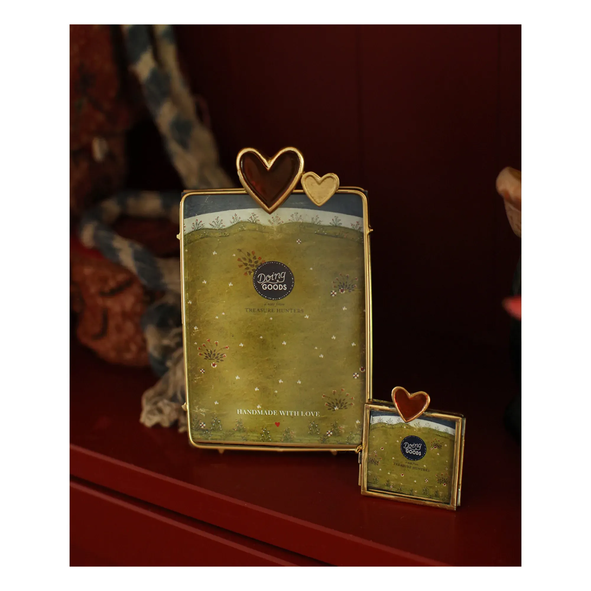 Pyar Heart Photo Frame - Gold, Brass alternate view