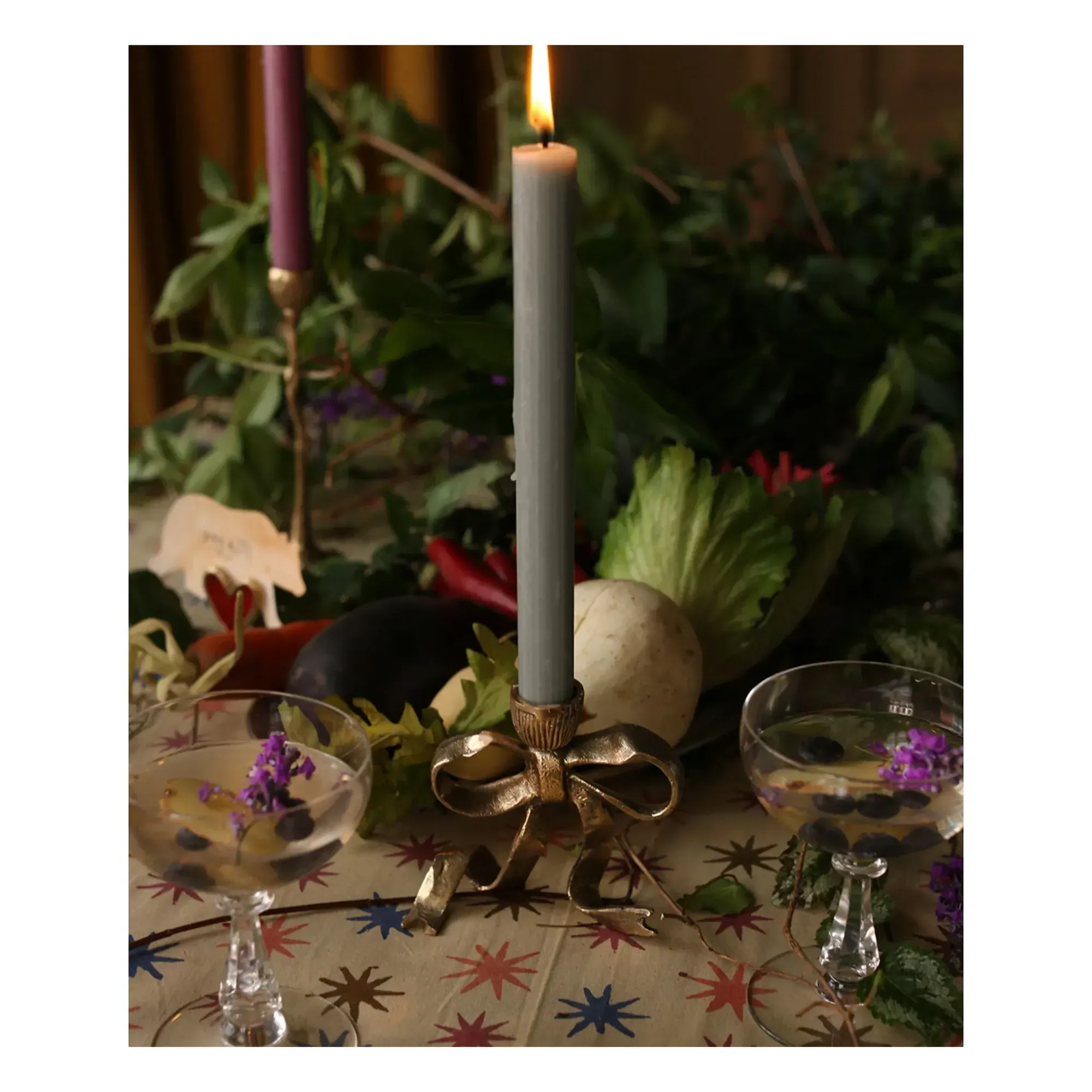 Riley Ribbon Candleholder - Gold, Recycled Brass alternate view