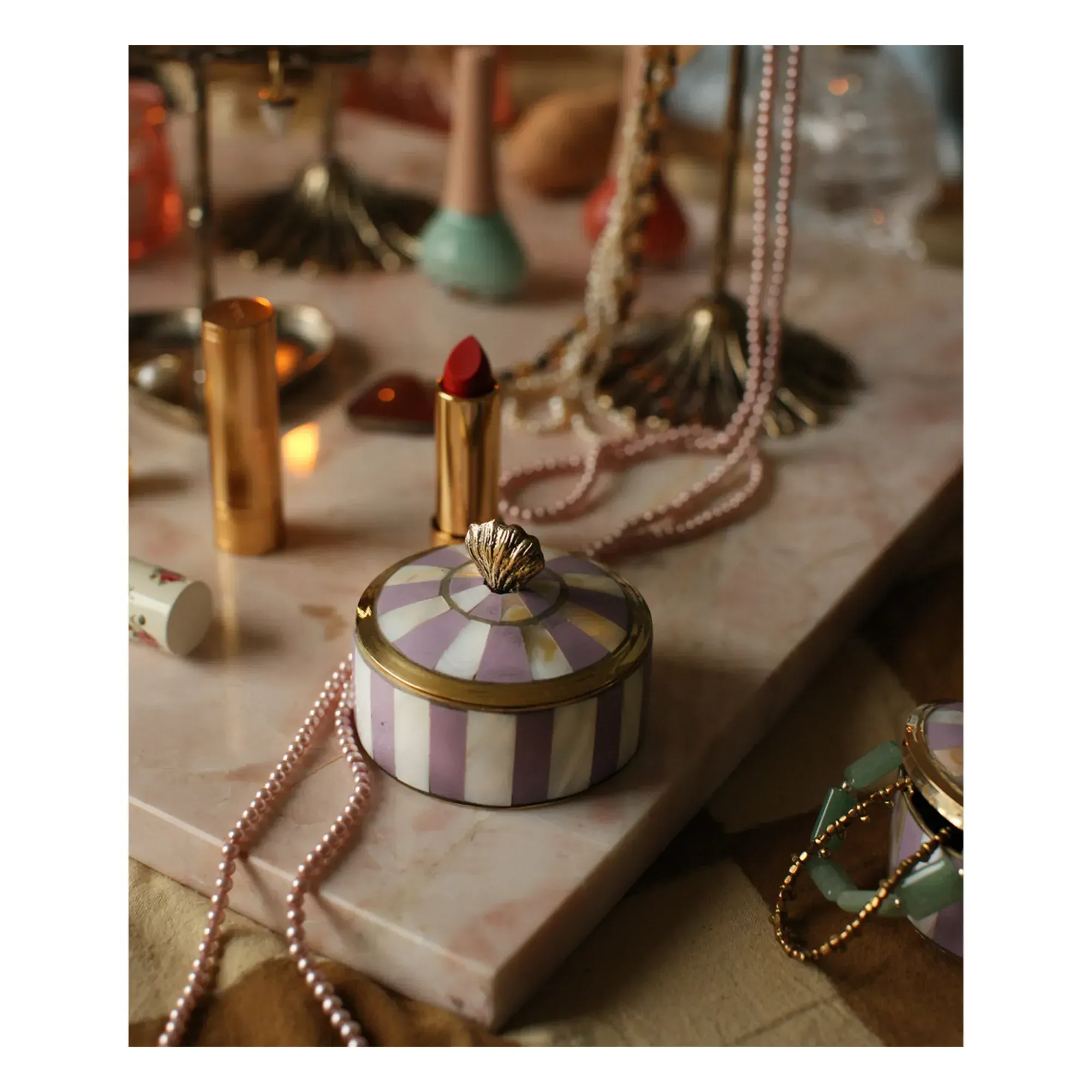 Scarlett Circus Box - Lilac, Brass alternate view