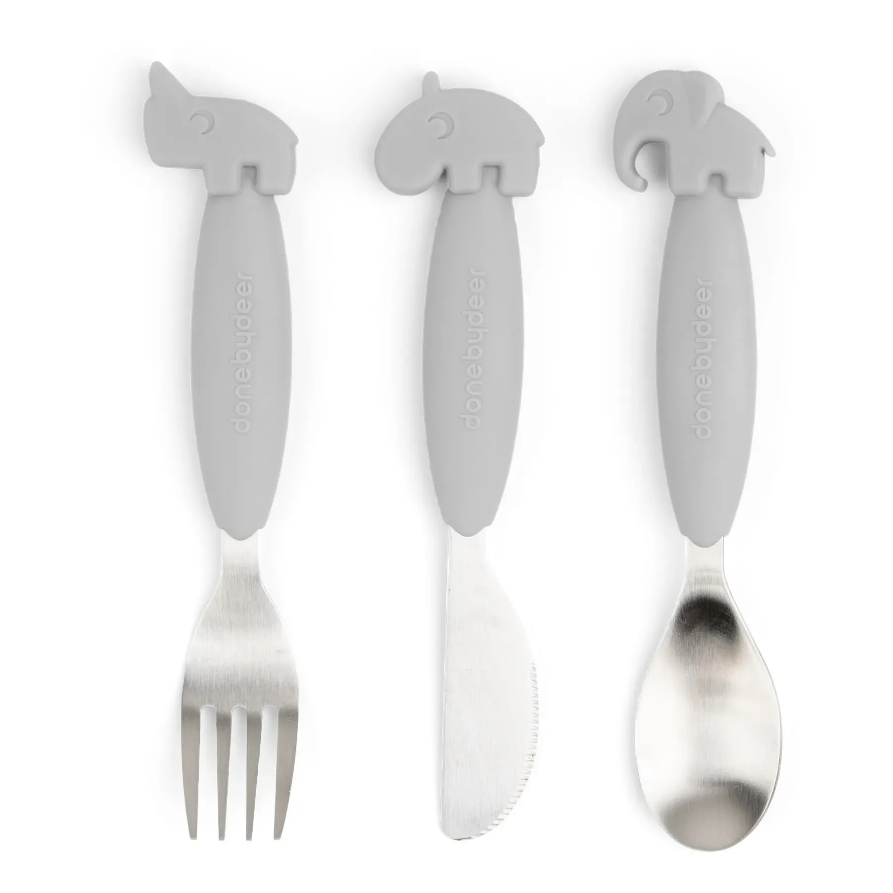 Deer Friends Easy-Grip Cutlery Set - Grey product