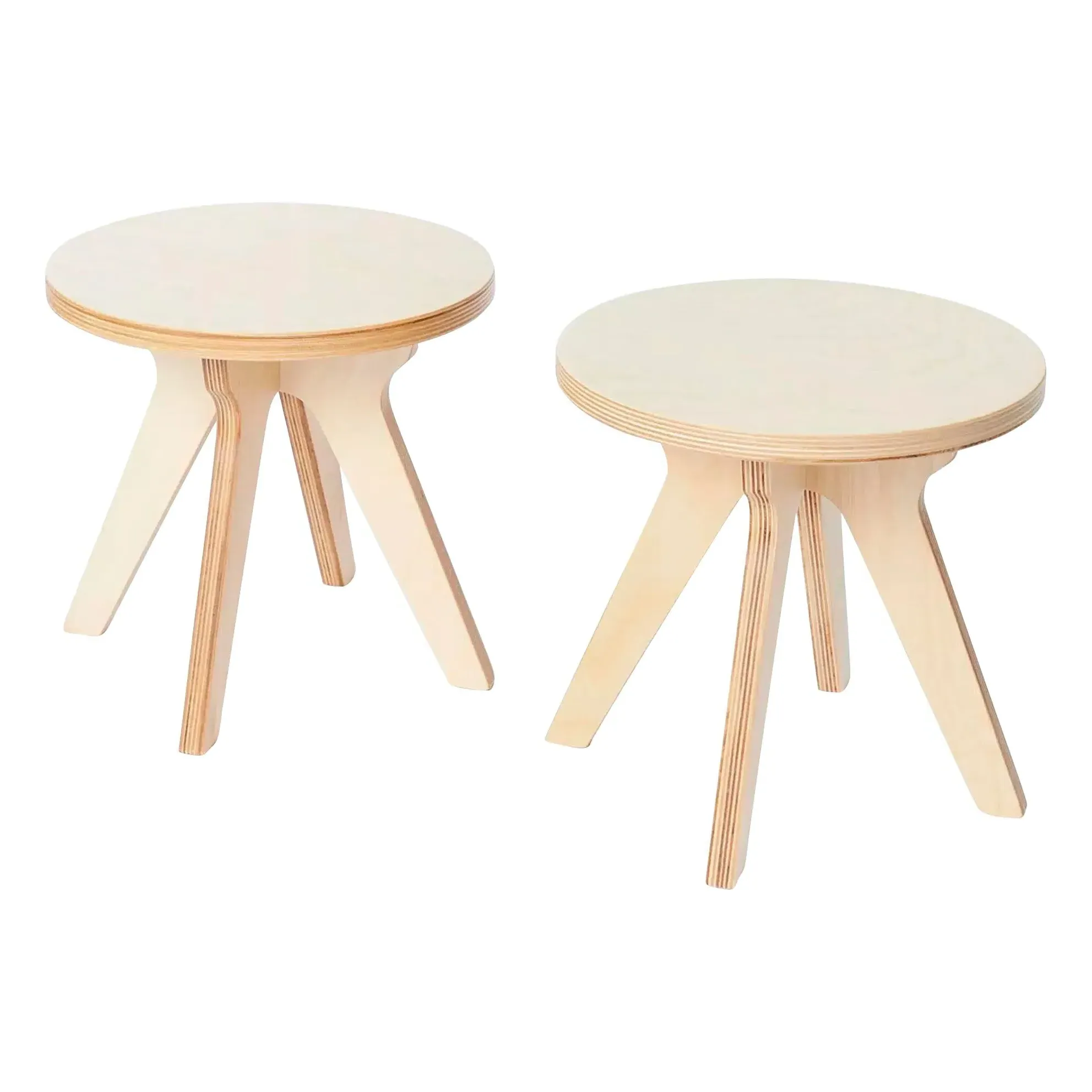 Drawin'Kids Children's Stools Set of 2 - Natural, Birch Plywood product
