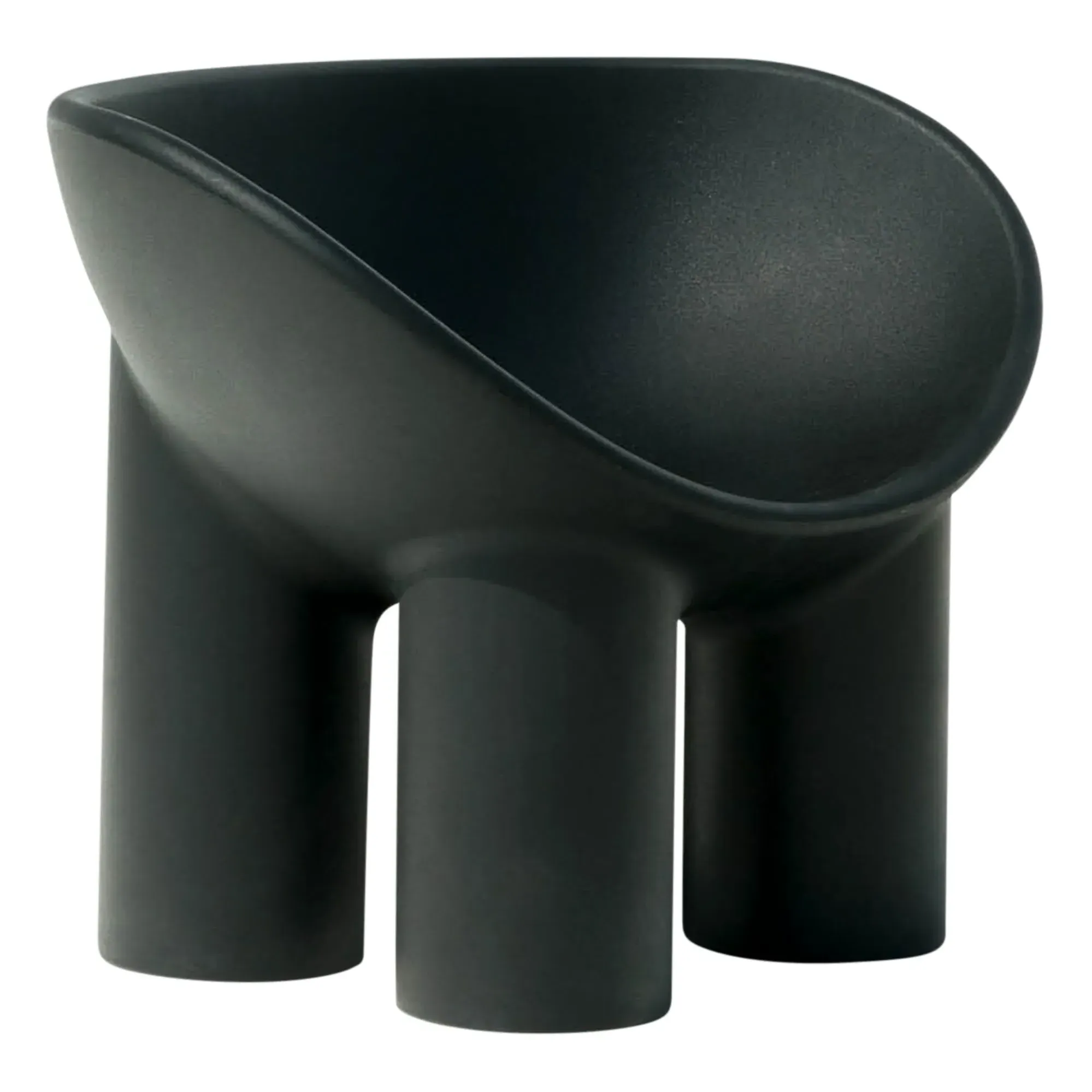 Roly Poly Armchair by Faye Toogood - Black, Polyethylene product