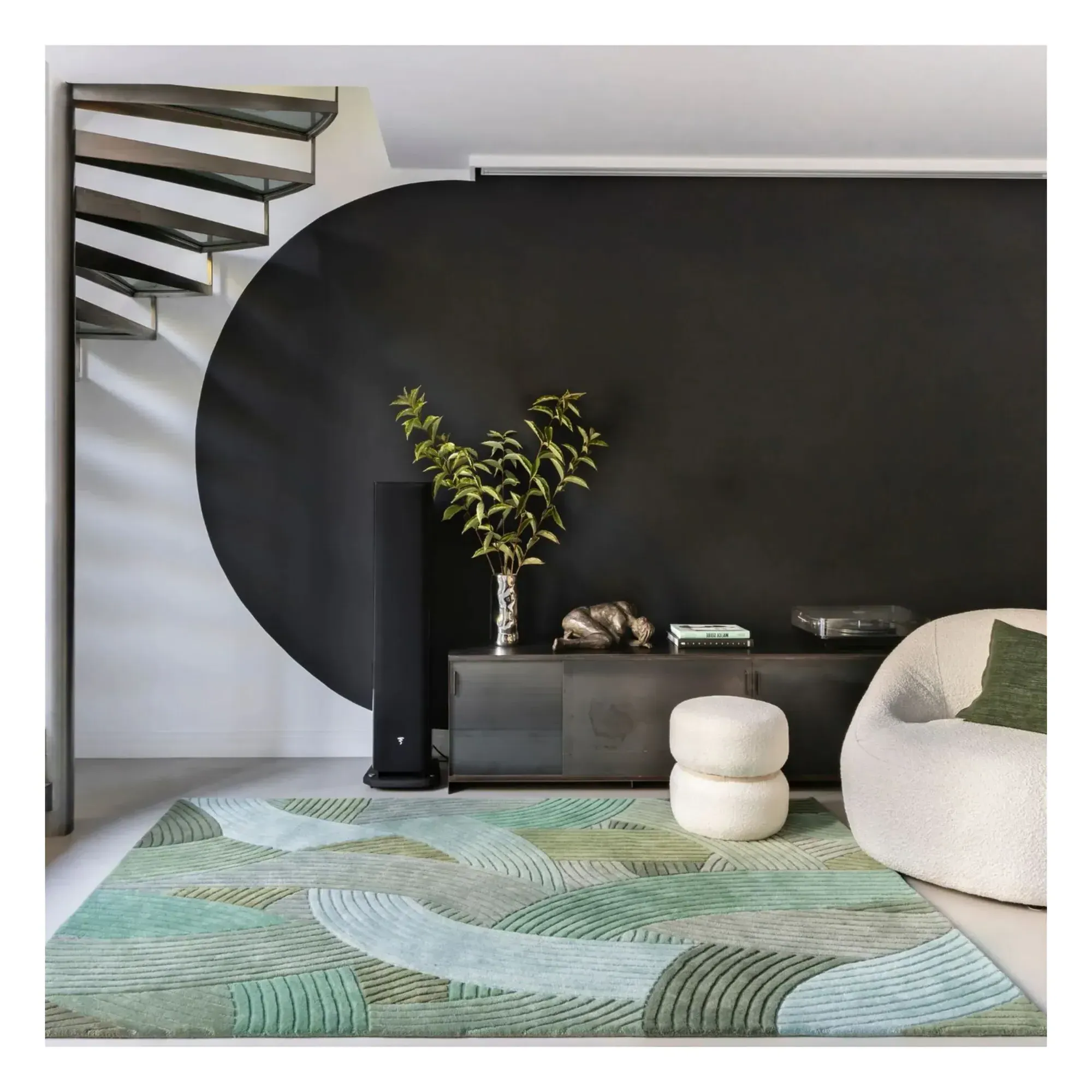 Canopée by Samuel Accoceberry Wool Rug - Green alternate view