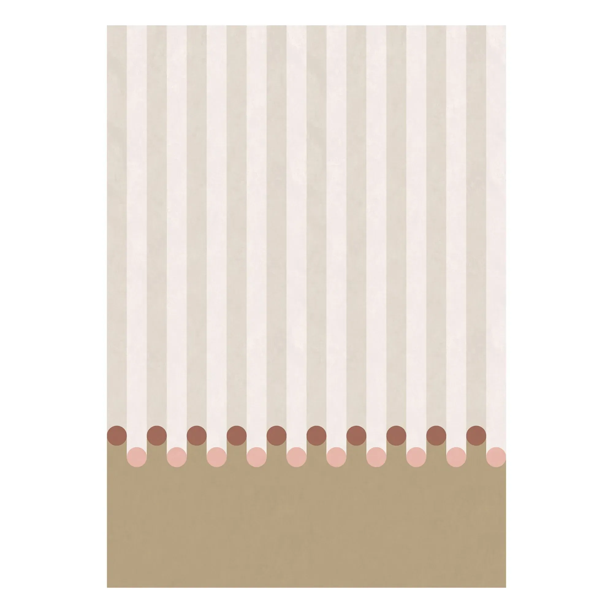 Dott 4-Panel Wallpaper - Beige, Nonwoven product