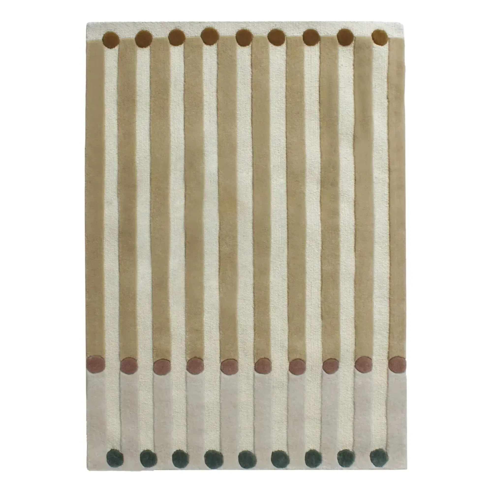 Dott Area Rug - Beige, New Zealand Wool product